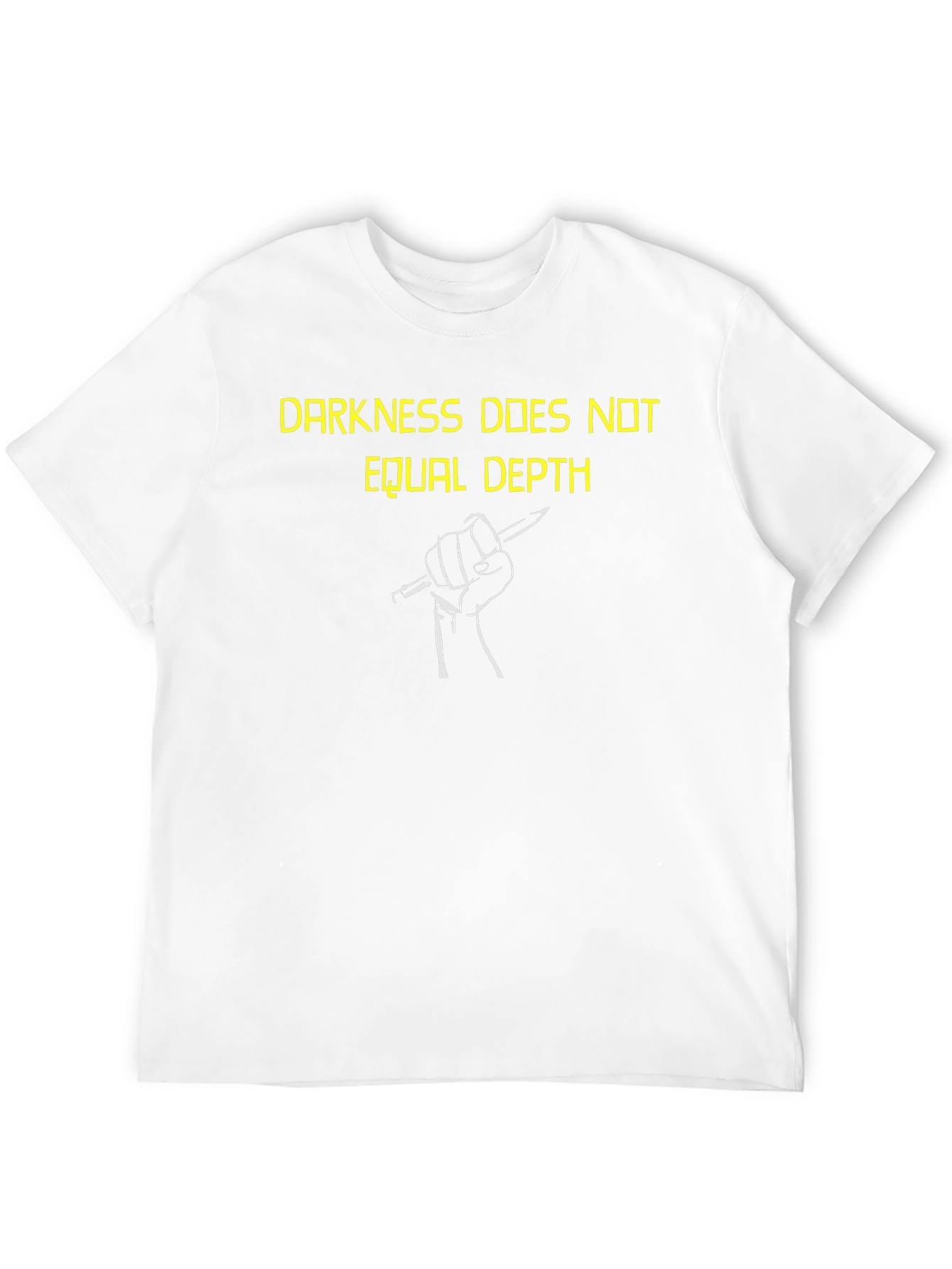 Darkness Does Not Equal Depth Black Graphic Tee