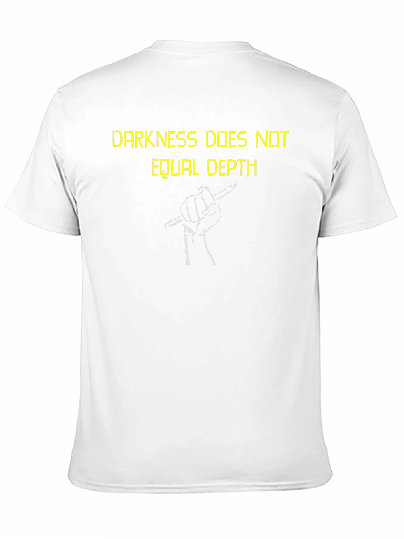 Darkness Does Not Equal Depth Black Graphic Tee