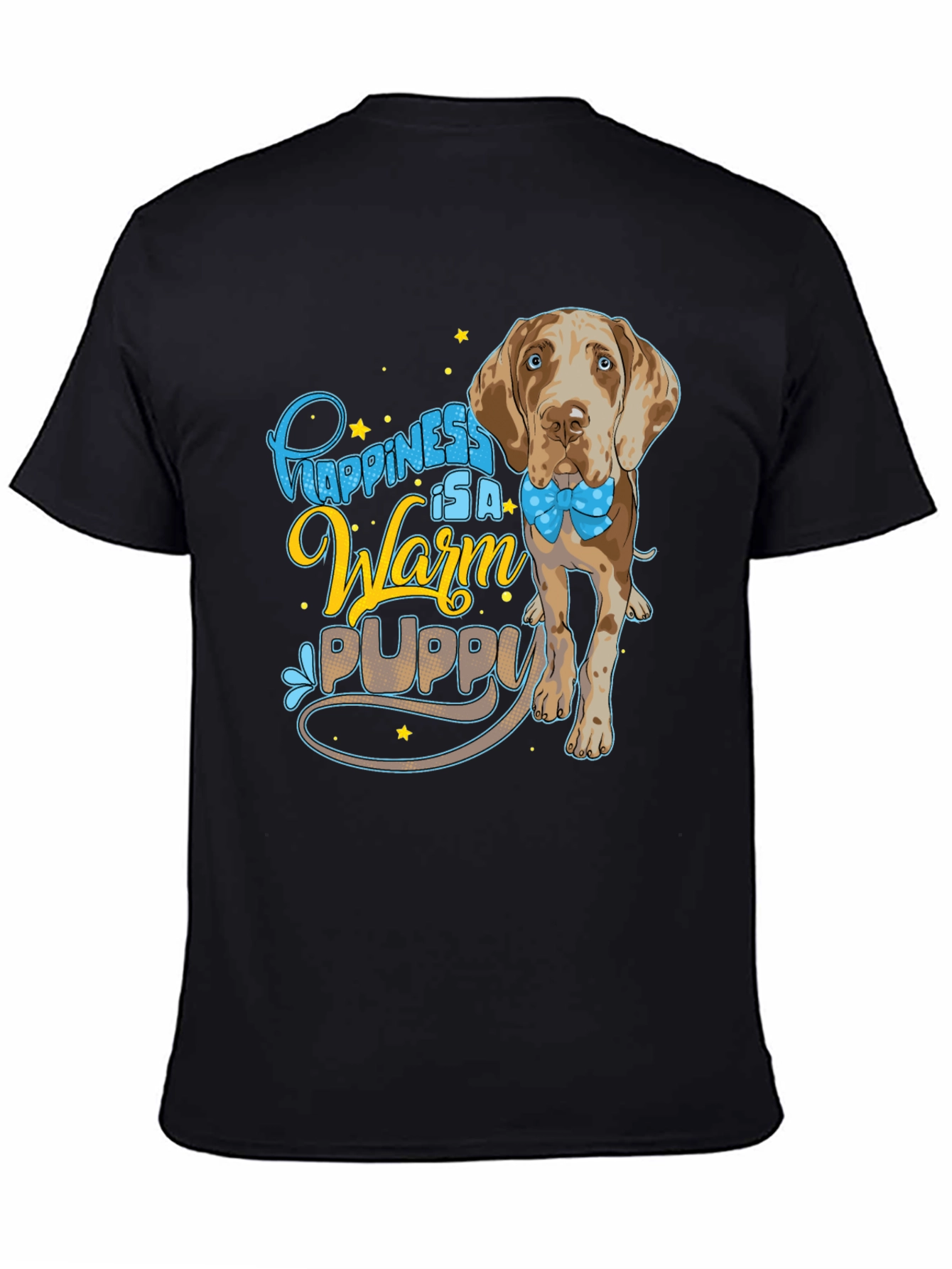 Happiness Warm Puppy Dog T-Shirt Cute Graphic Tee