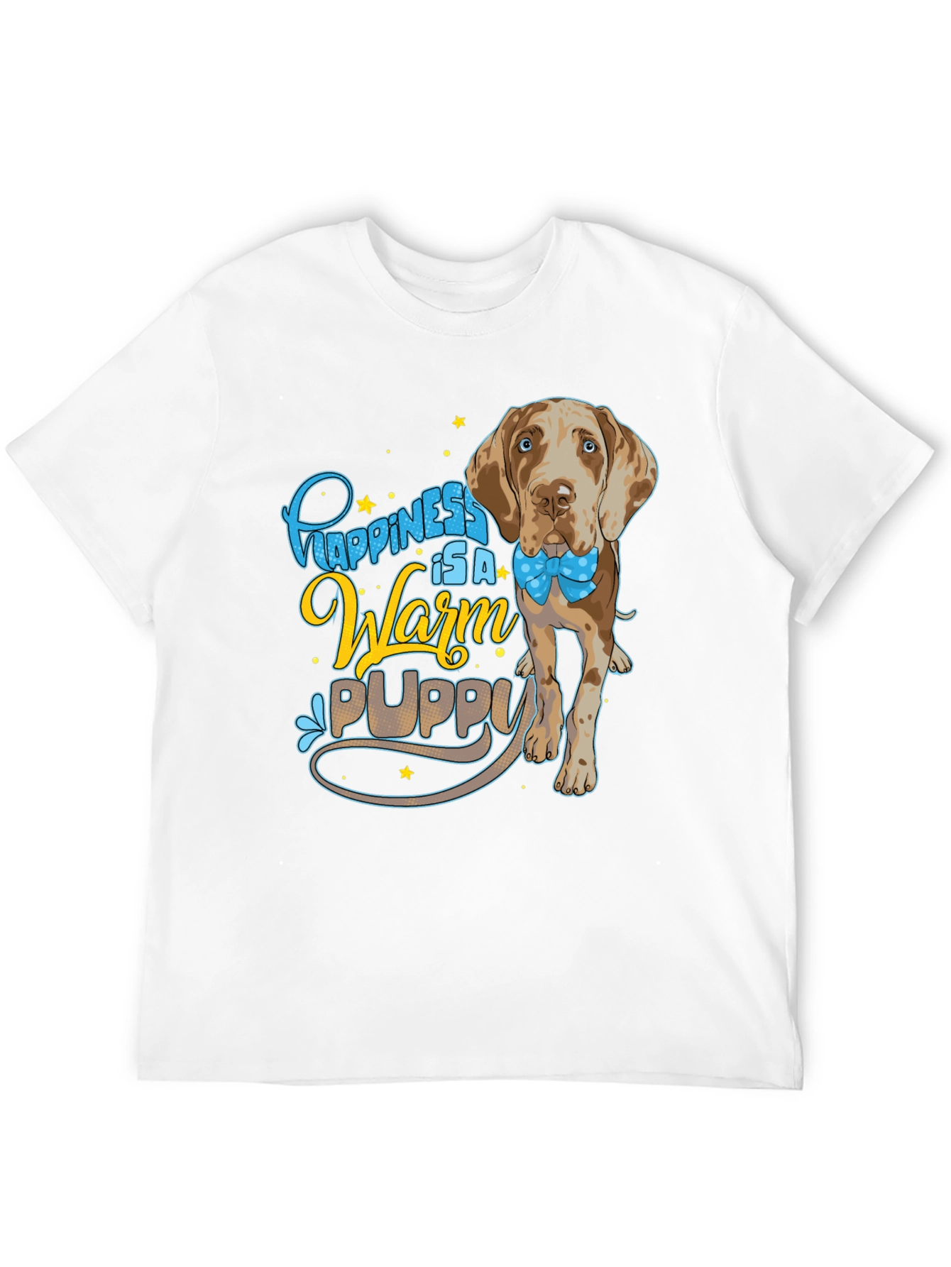 Happiness Warm Puppy Dog T-Shirt Cute Graphic Tee