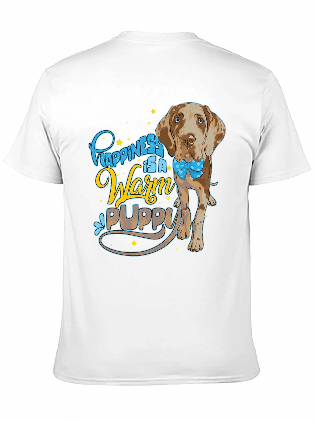 Happiness Warm Puppy Dog T-Shirt Cute Graphic Tee