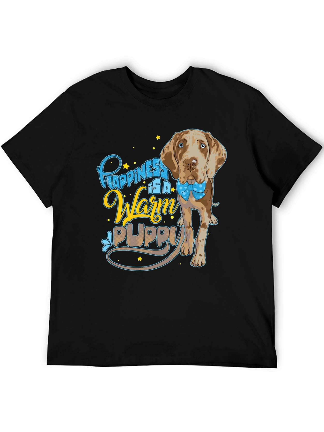 Happiness Warm Puppy Dog T-Shirt Cute Graphic Tee