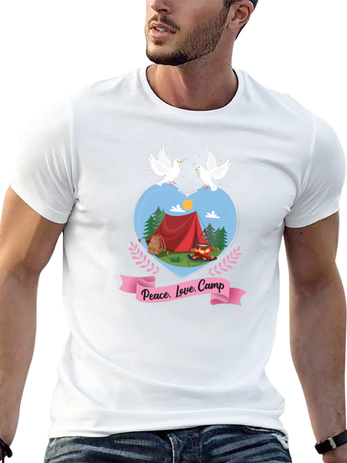Peace Love Camp Graphic T-Shirt