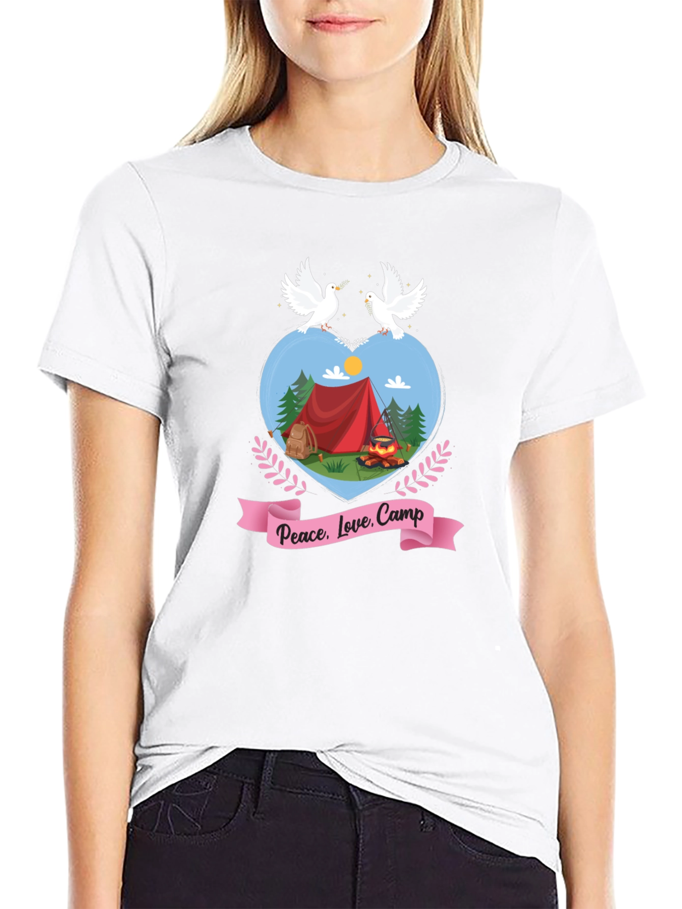 Peace Love Camp Graphic T-Shirt