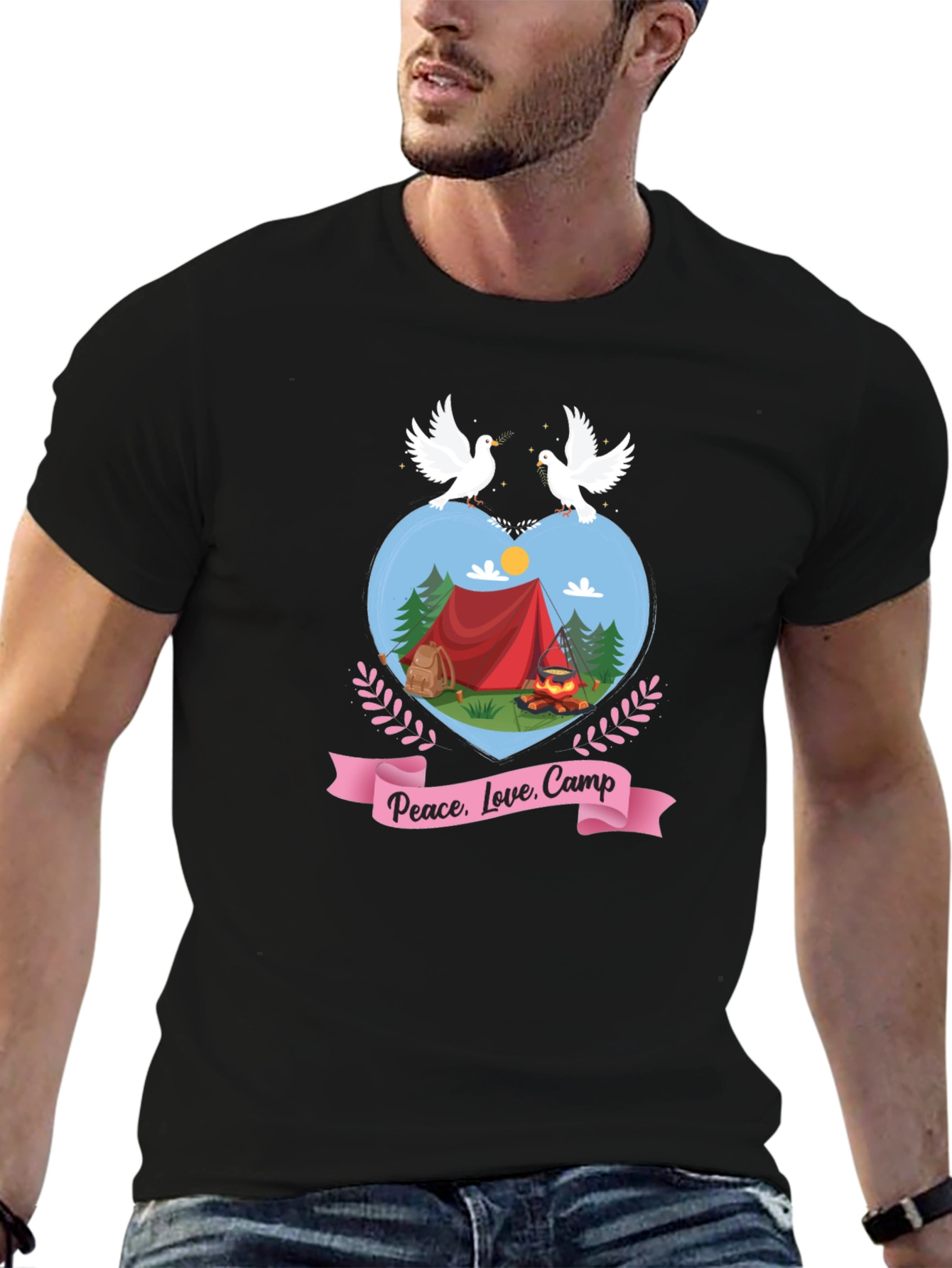 Peace Love Camp Graphic T-Shirt
