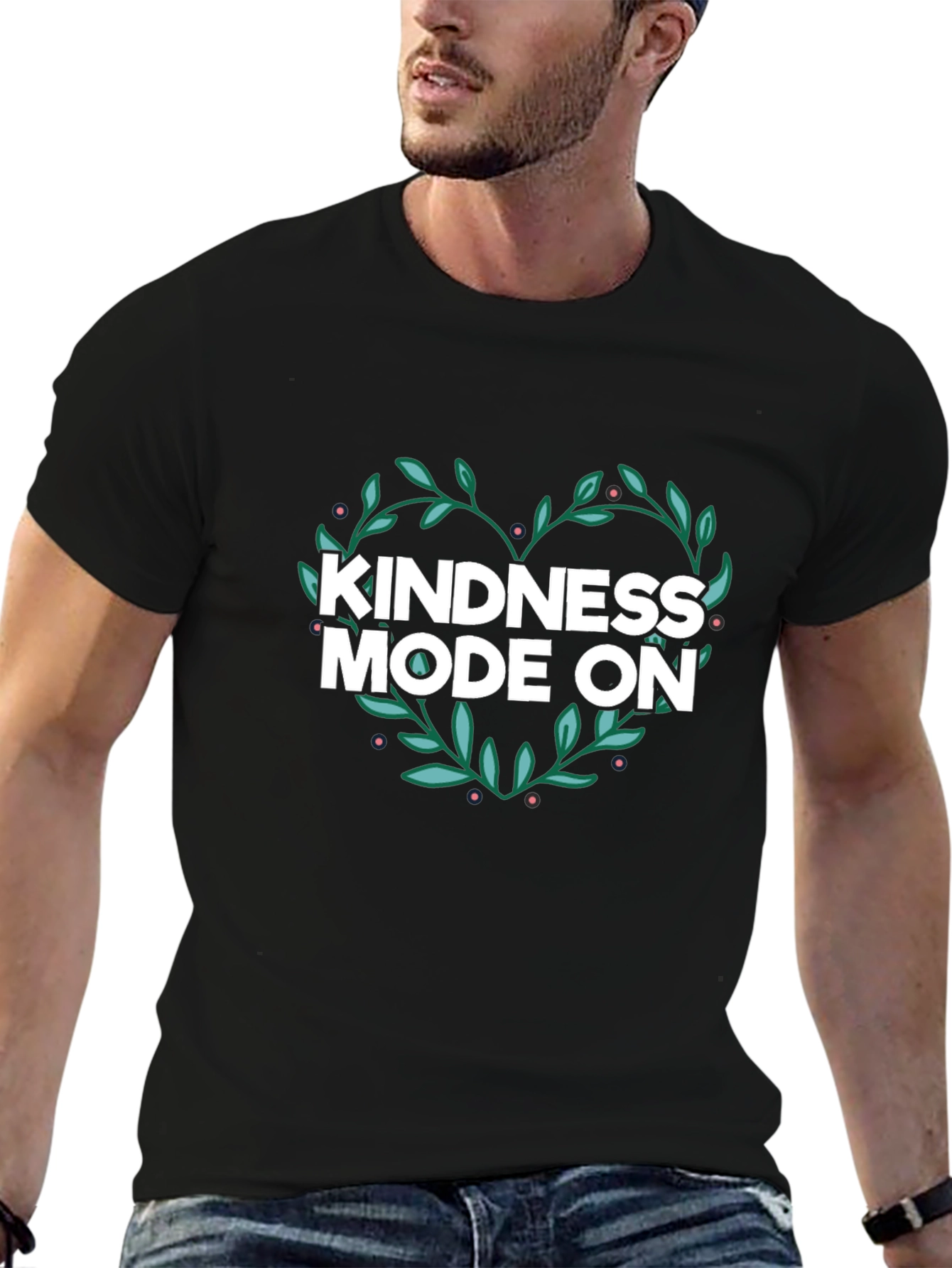 Kindness Mode On Graphic Tee - Black