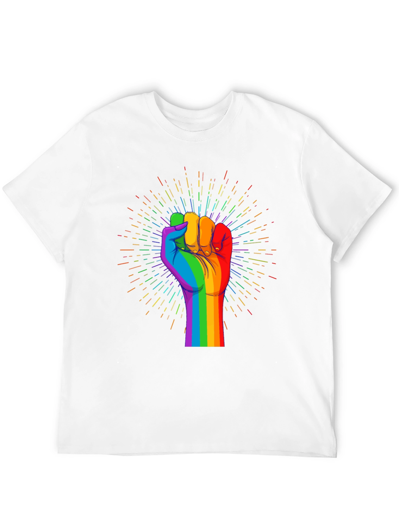 Pride Fist Graphic Tee - Black Cotton T-Shirt