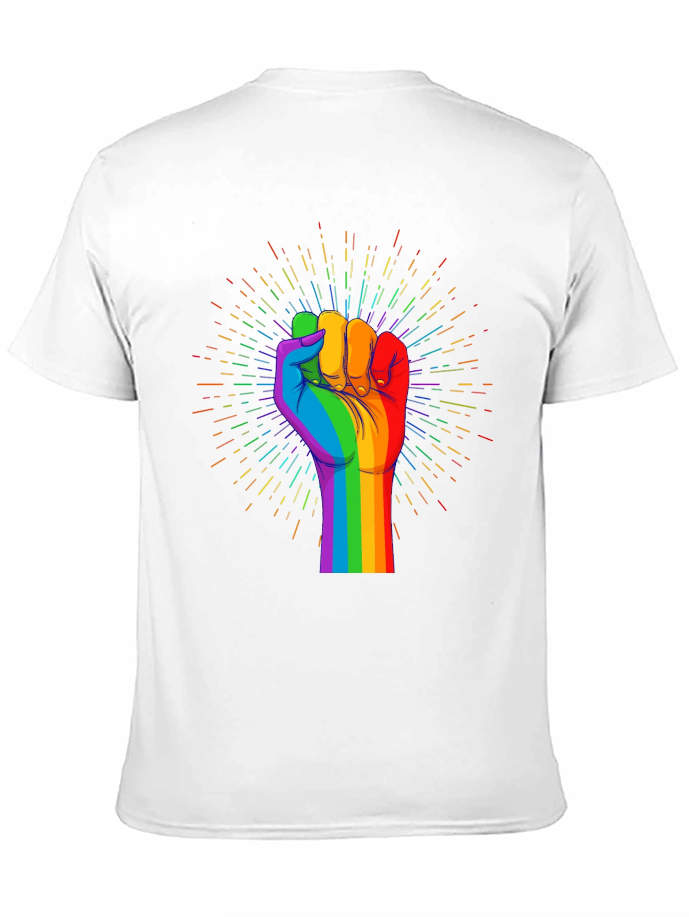 Pride Fist Graphic Tee - Black Cotton T-Shirt