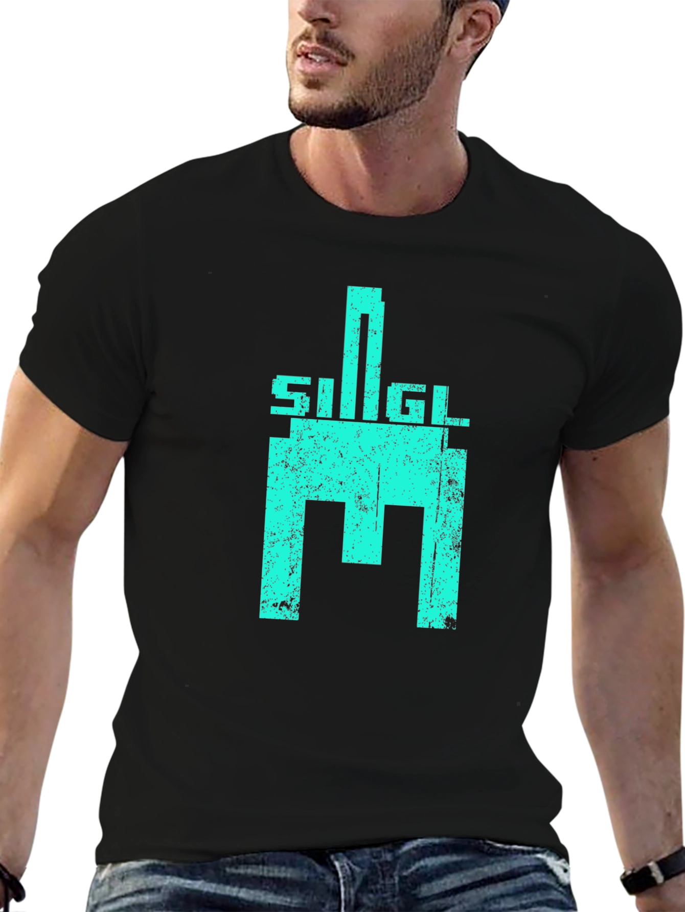 Retro SIGL Graphic T-Shirt - Distressed Print