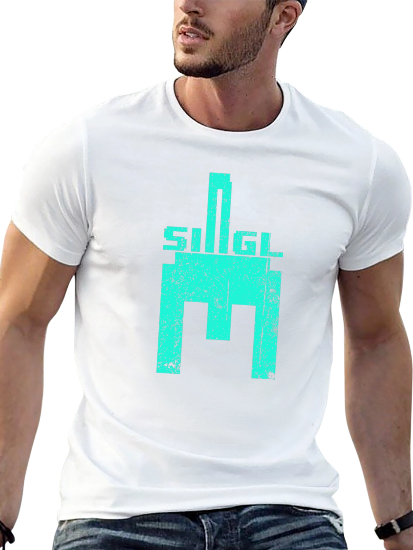 Retro SIGL Graphic T-Shirt - Distressed Print