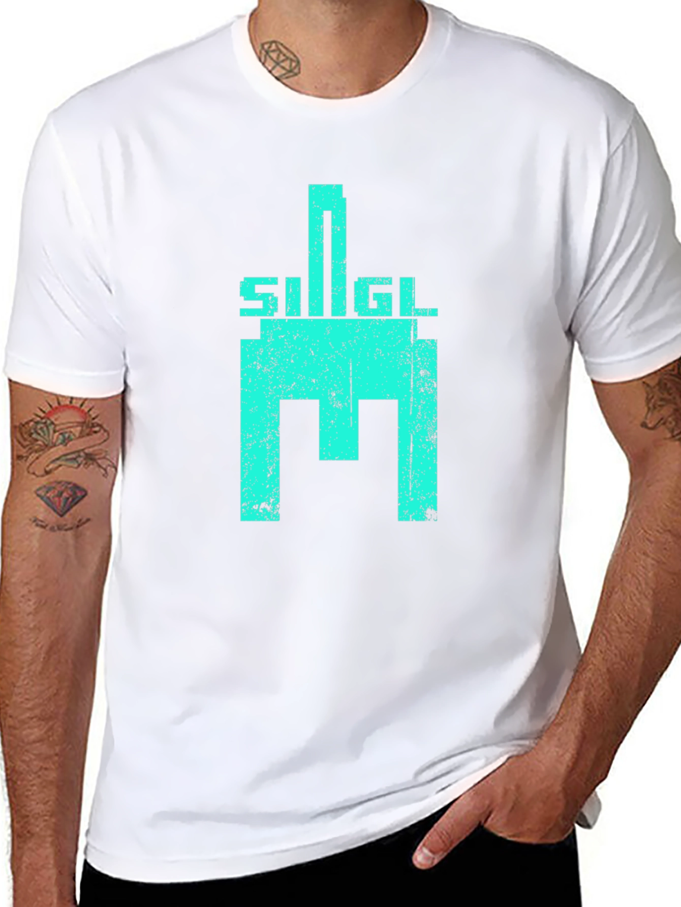 Retro SIGL Graphic T-Shirt - Distressed Print