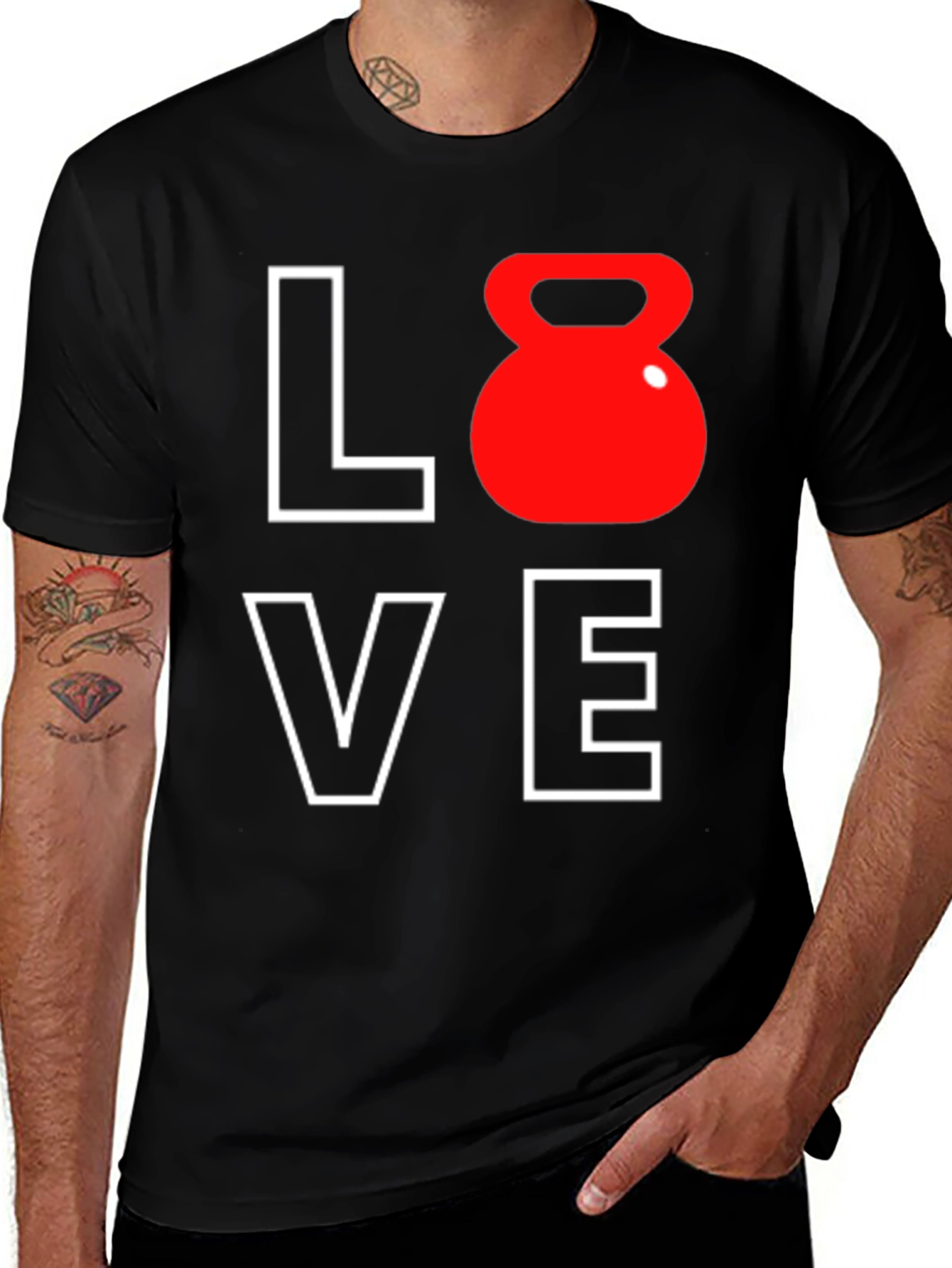 Love Kettlebell T-Shirt - Workout Motivation