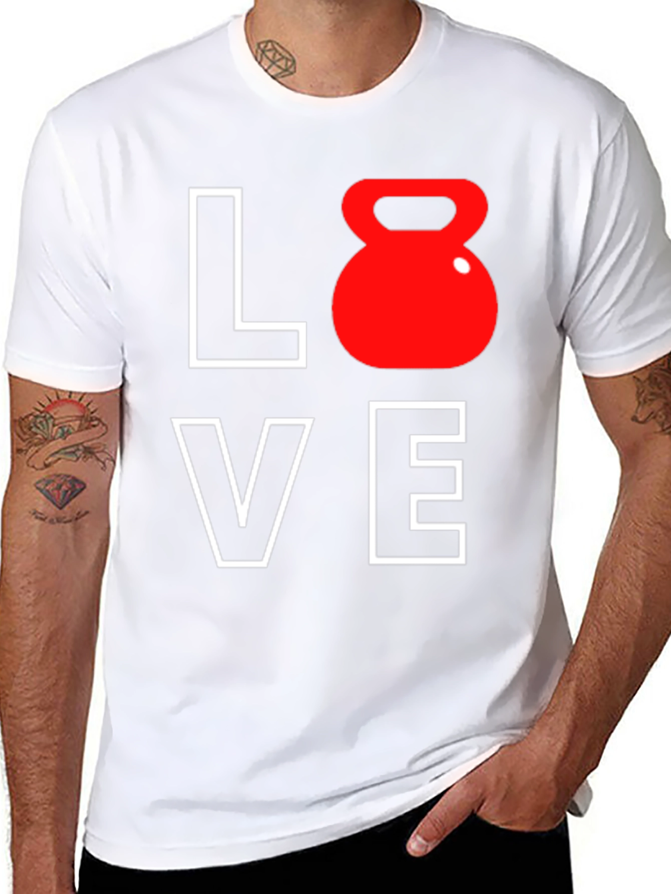 Love Kettlebell T-Shirt - Workout Motivation