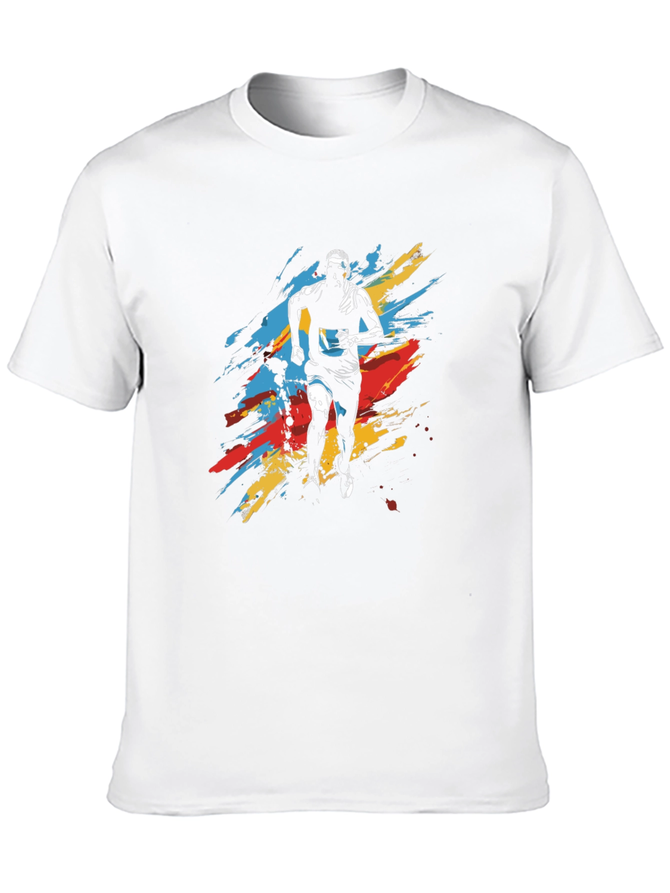 Mens Running Graphic Tee - Black