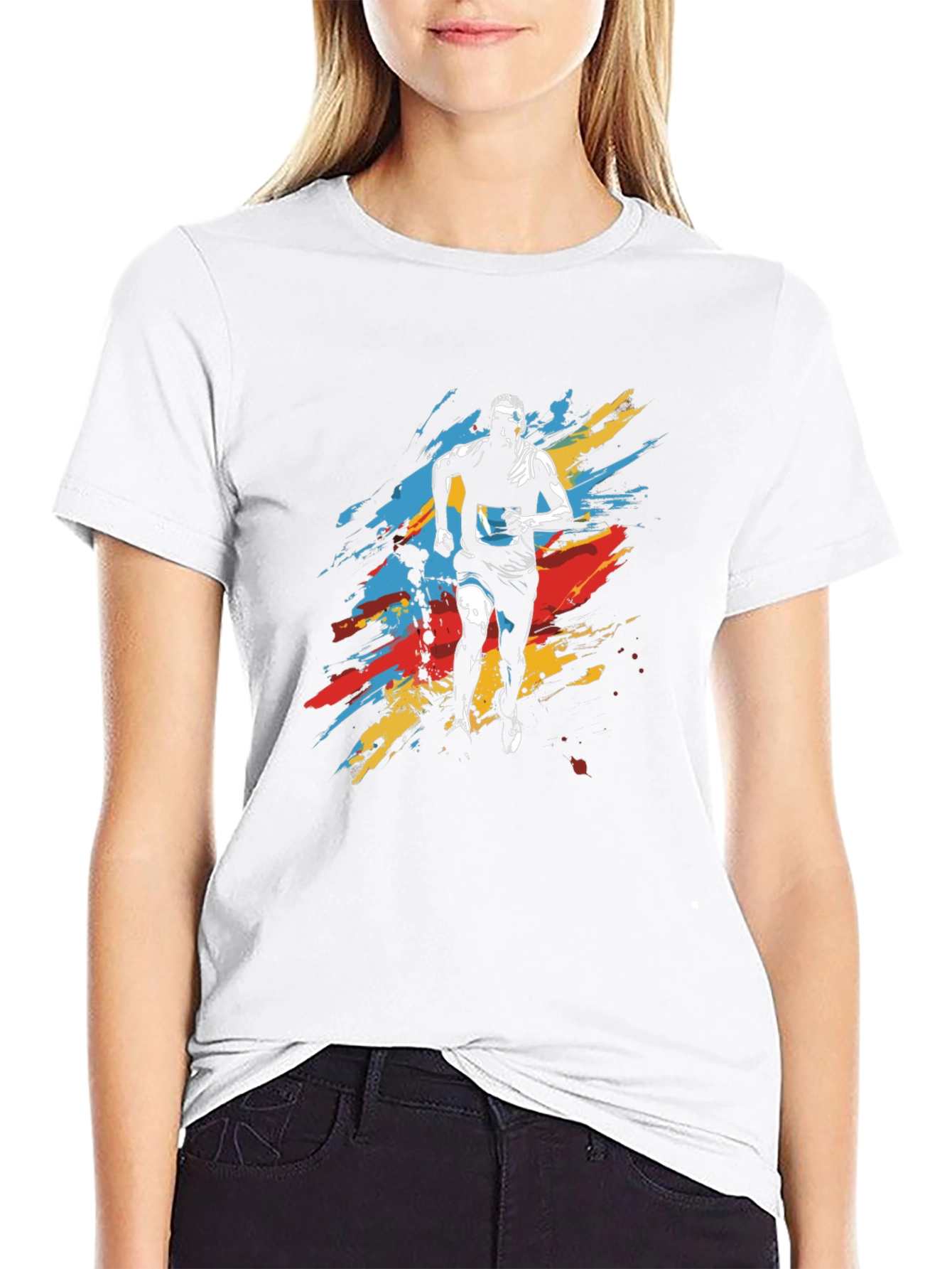 Mens Running Graphic Tee - Black