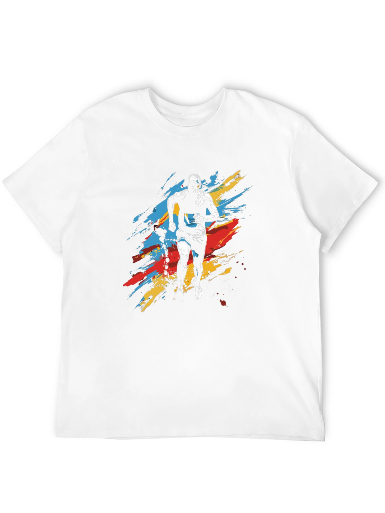 Mens Running Graphic Tee - Black