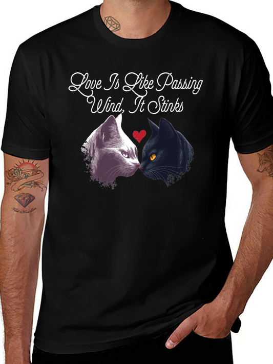 Love Stinks T-Shirt Funny Cat Tee