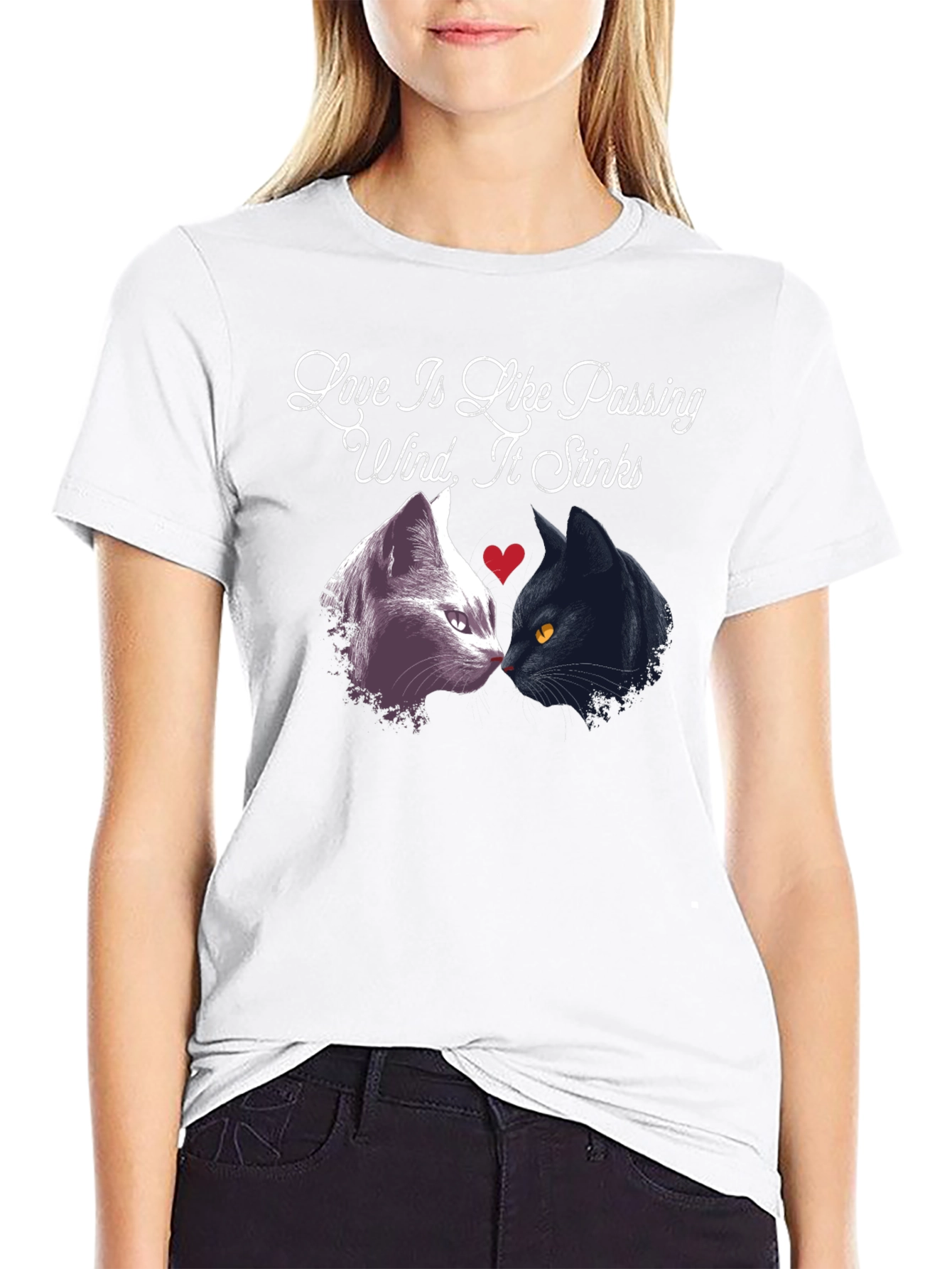Love Stinks T-Shirt Funny Cat Tee