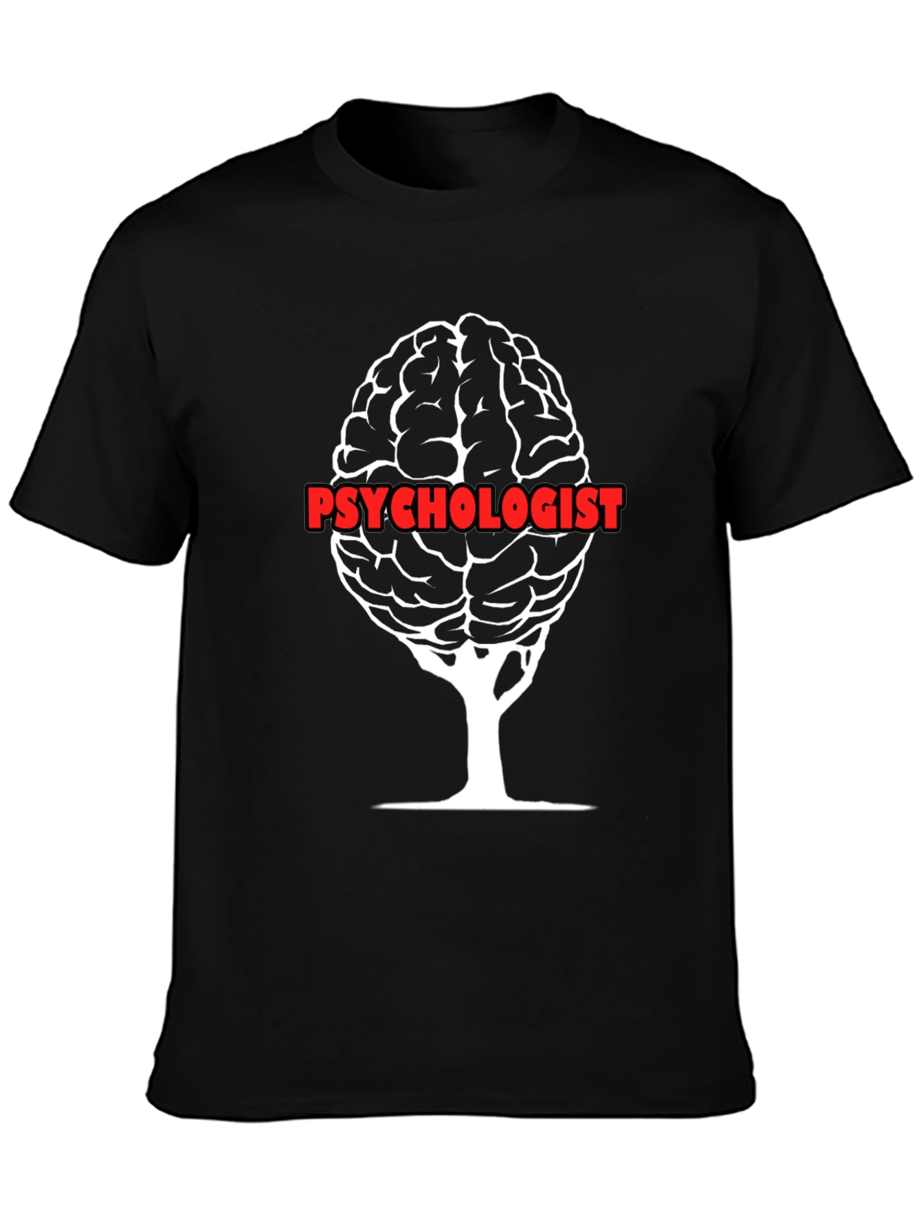 Psychologist Brain Tree Graphic T-Shirt