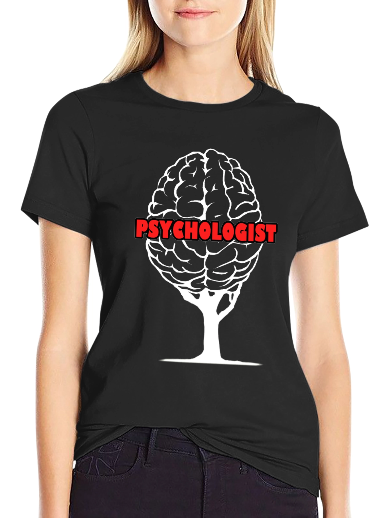 Psychologist Brain Tree Graphic T-Shirt