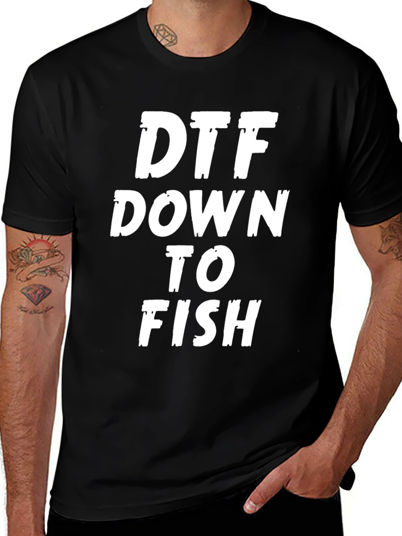 DTF Down To Fish Mens Graphic Tee
