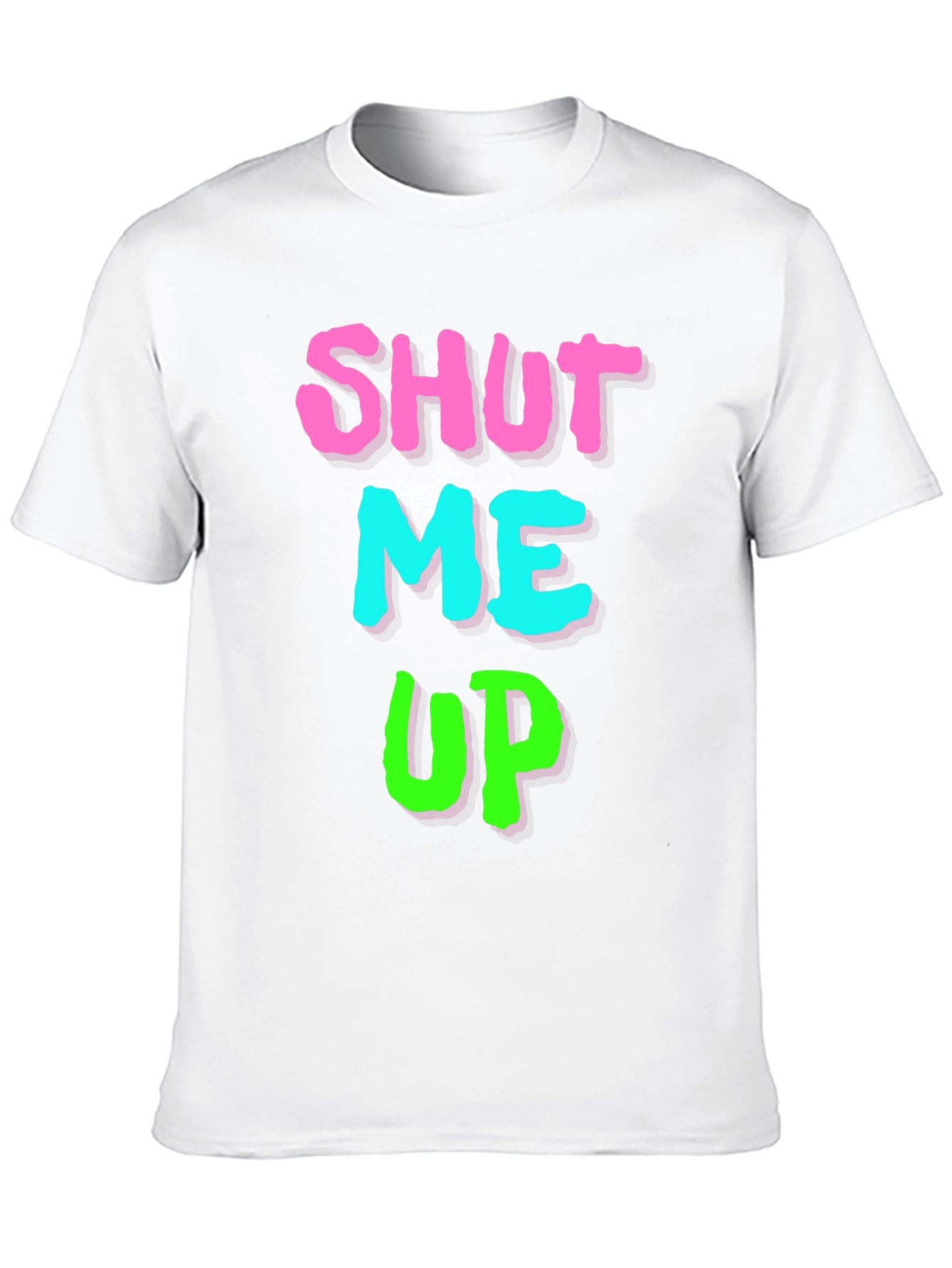 Shut Me Up Graphic Print Black T-Shirt