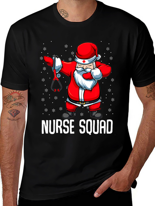 Nurse Squad Santa Dabbing T-Shirt