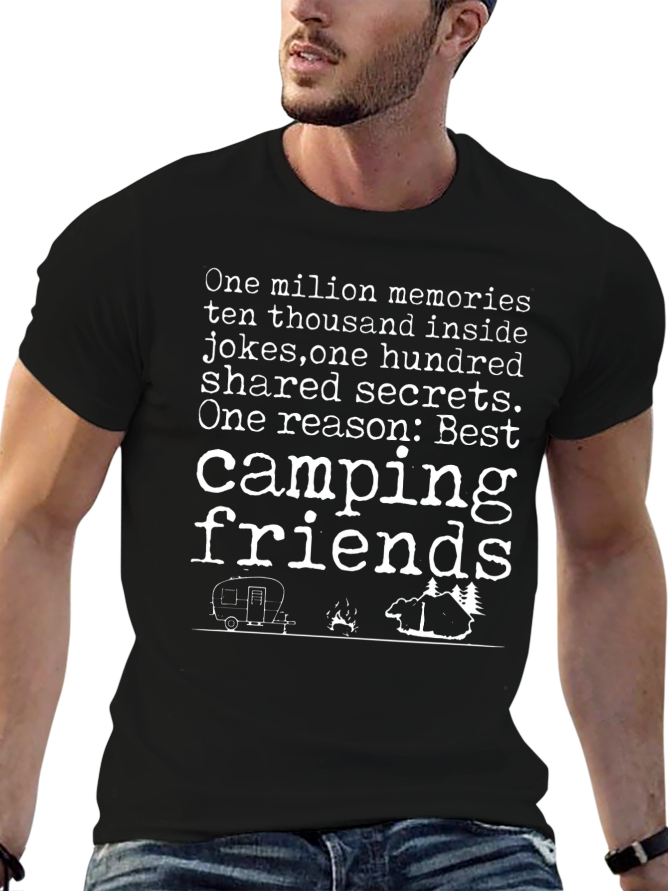 Camping Friends T-Shirt: One Million Memories Tee