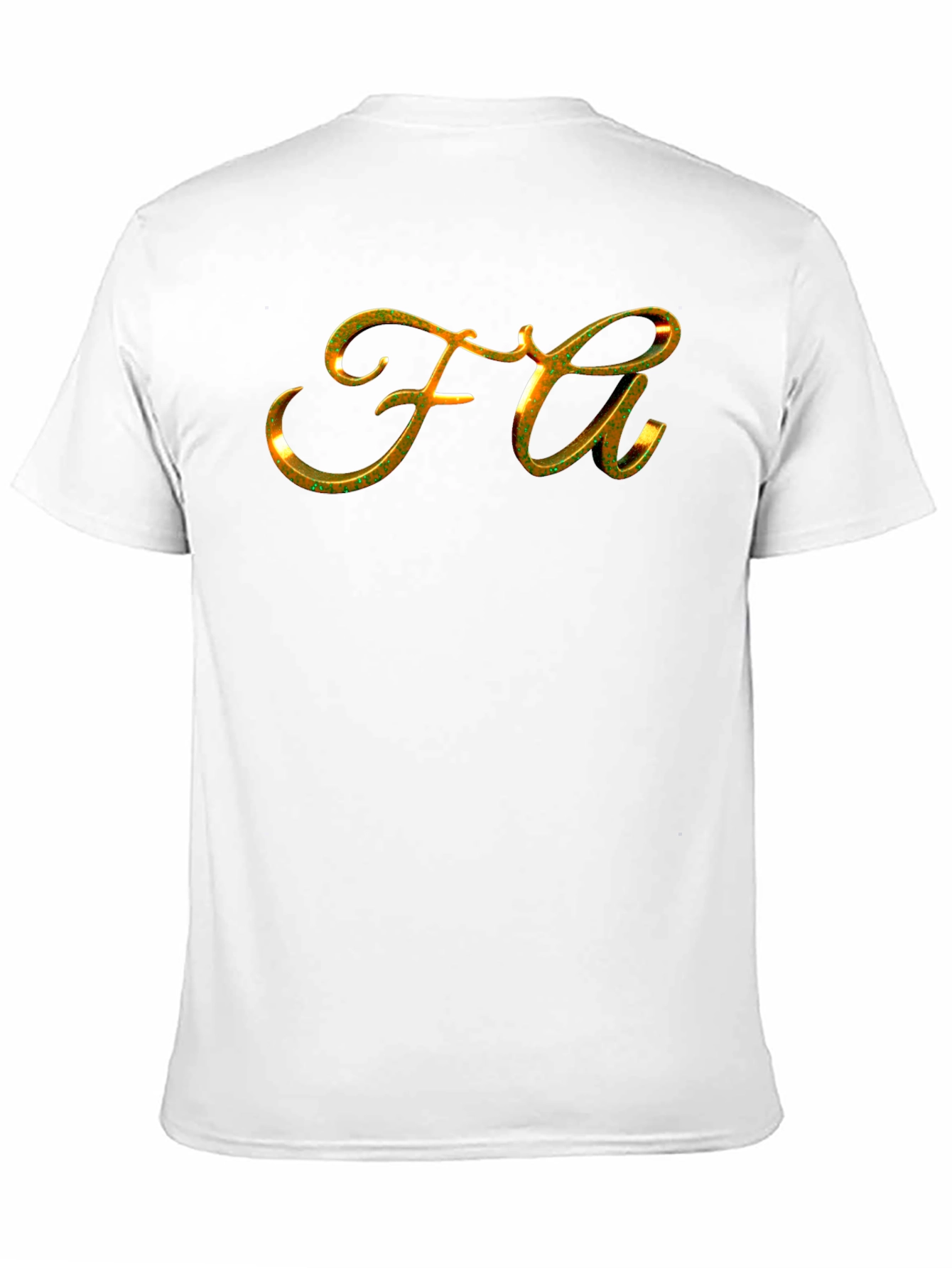 Gold FA Lettering Black T-Shirt