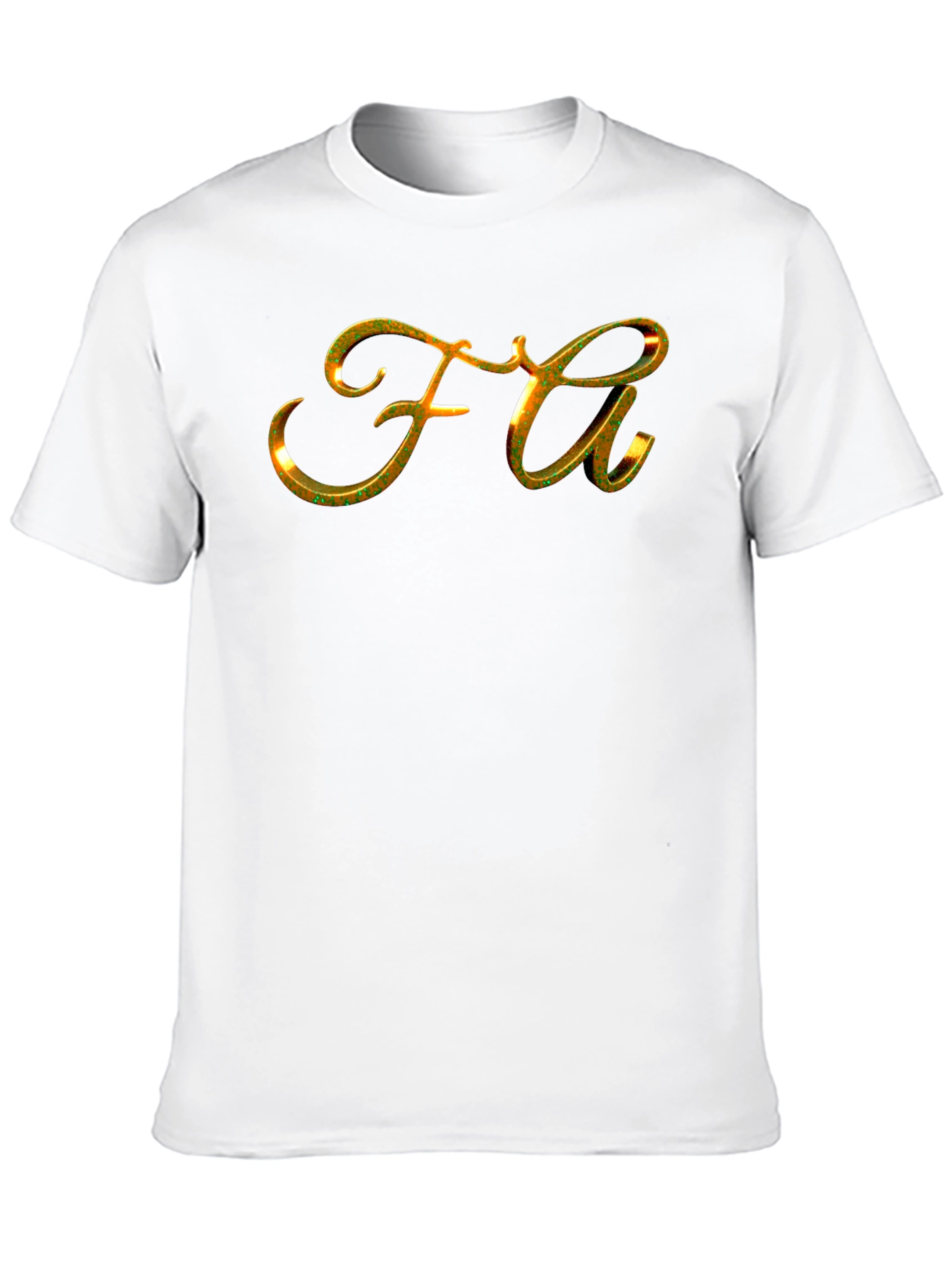Gold FA Lettering Black T-Shirt