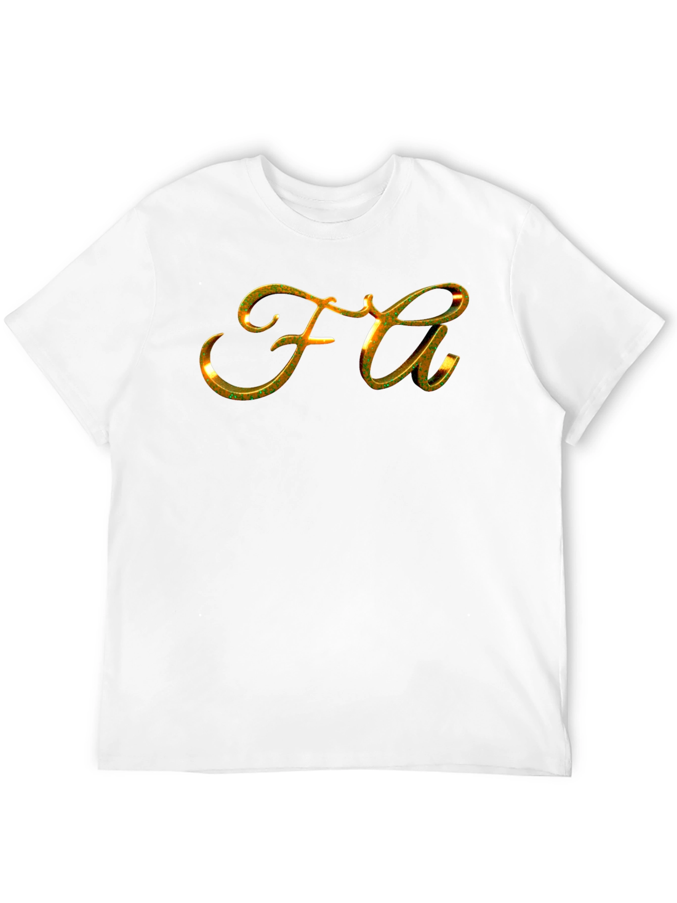 Gold FA Lettering Black T-Shirt