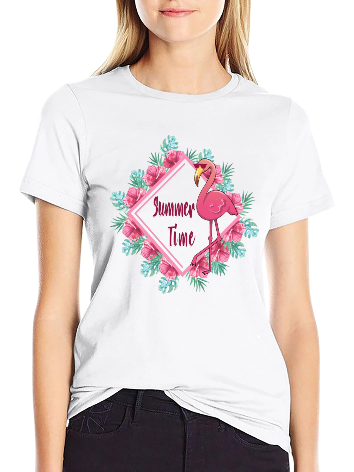 Summer Time Flamingo Graphic Tee