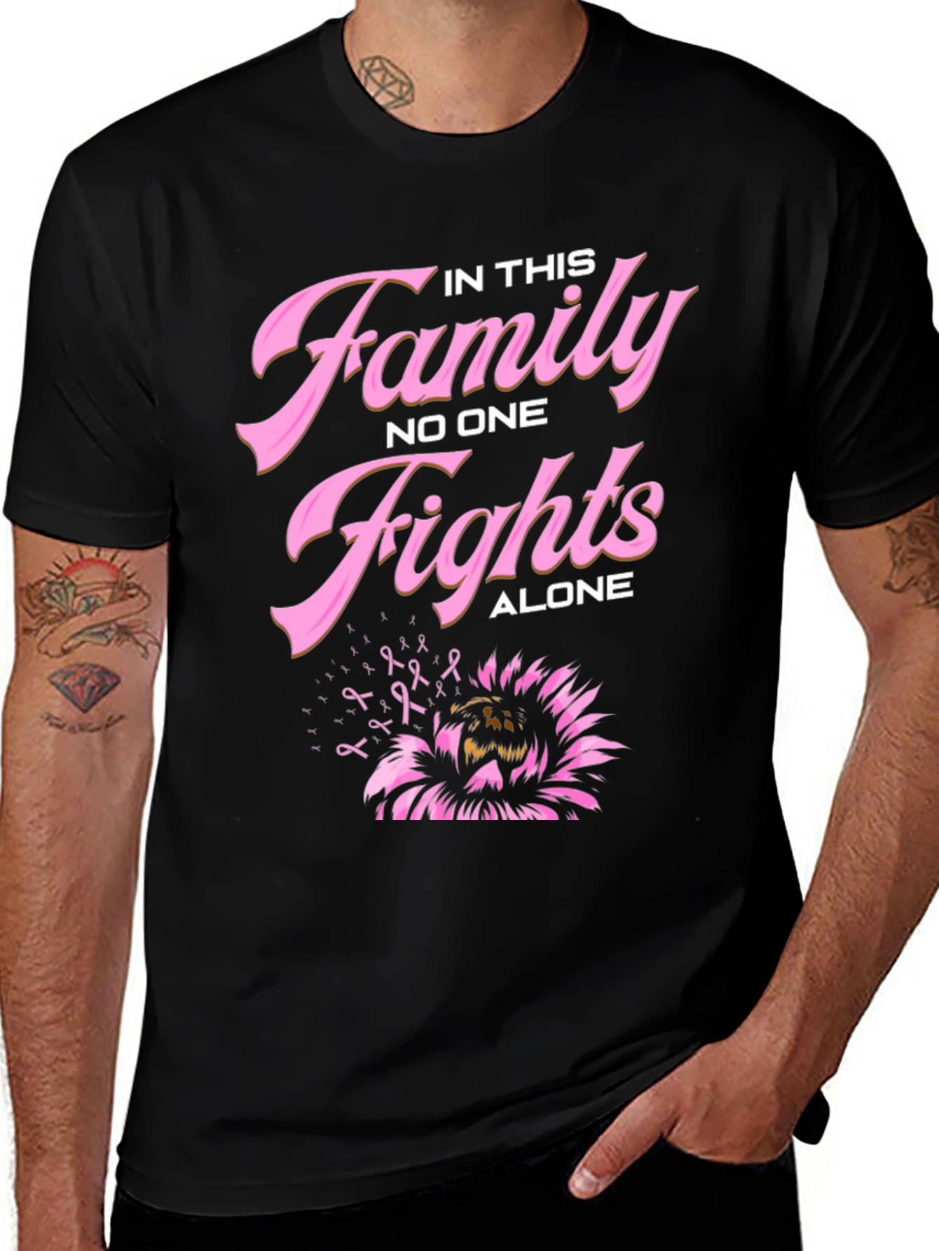 In This Family Nobody Fights Alone T-Shirt