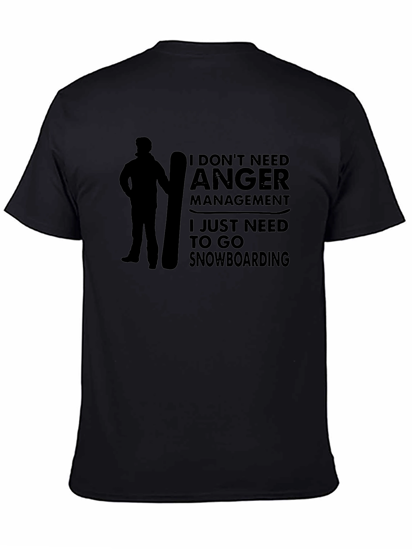 Funny Snowboarding T-Shirt Anger Management Tee