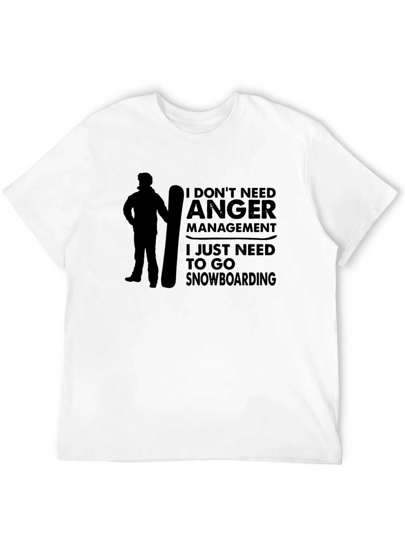 Funny Snowboarding T-Shirt Anger Management Tee