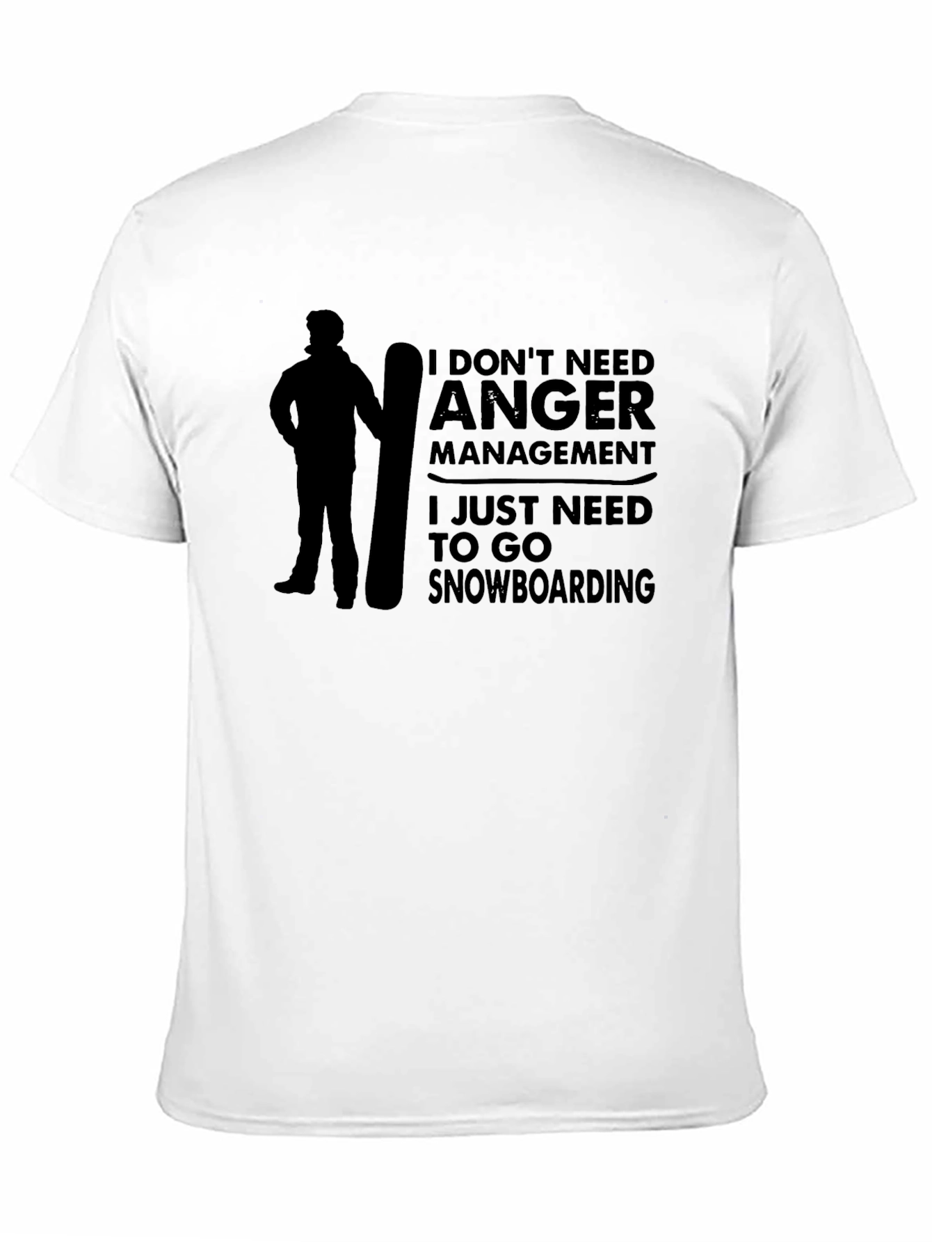 Funny Snowboarding T-Shirt Anger Management Tee