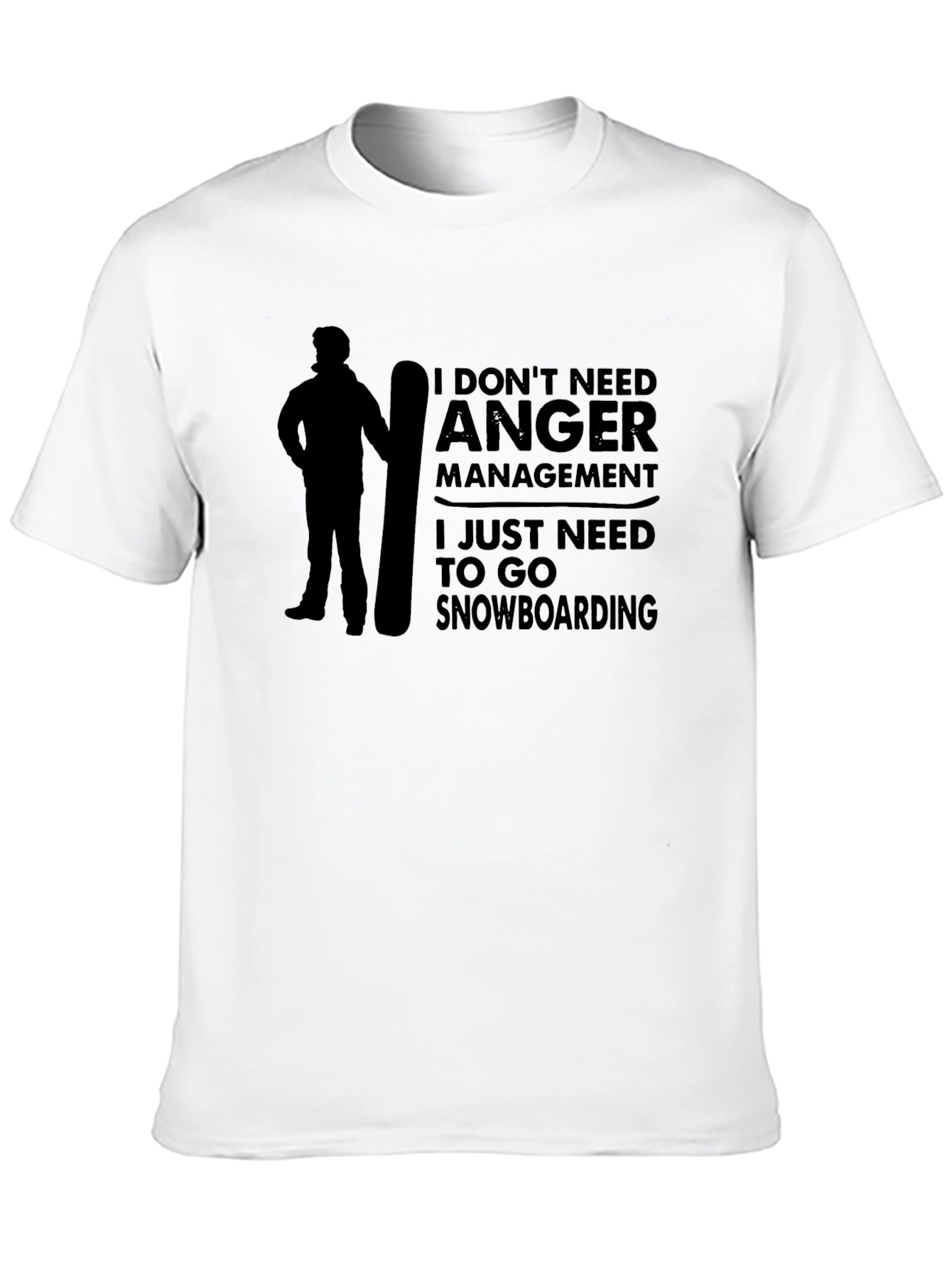 Funny Snowboarding T-Shirt Anger Management Tee