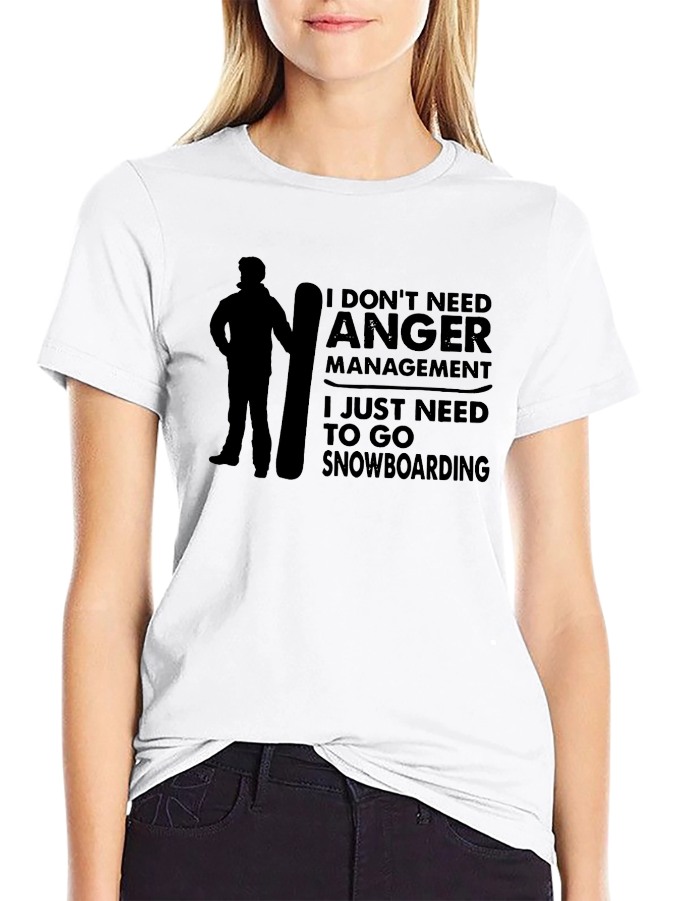 Funny Snowboarding T-Shirt Anger Management Tee