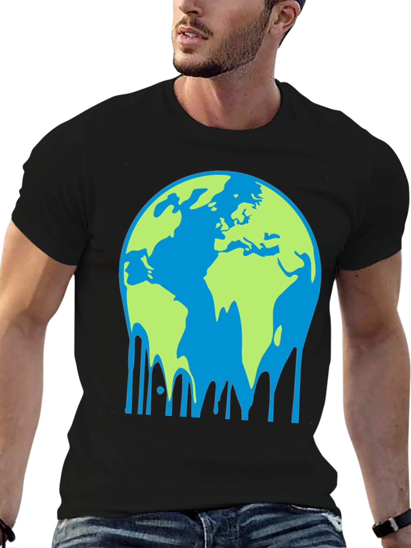 Melting Earth Graphic Tee - Global Warming Awareness