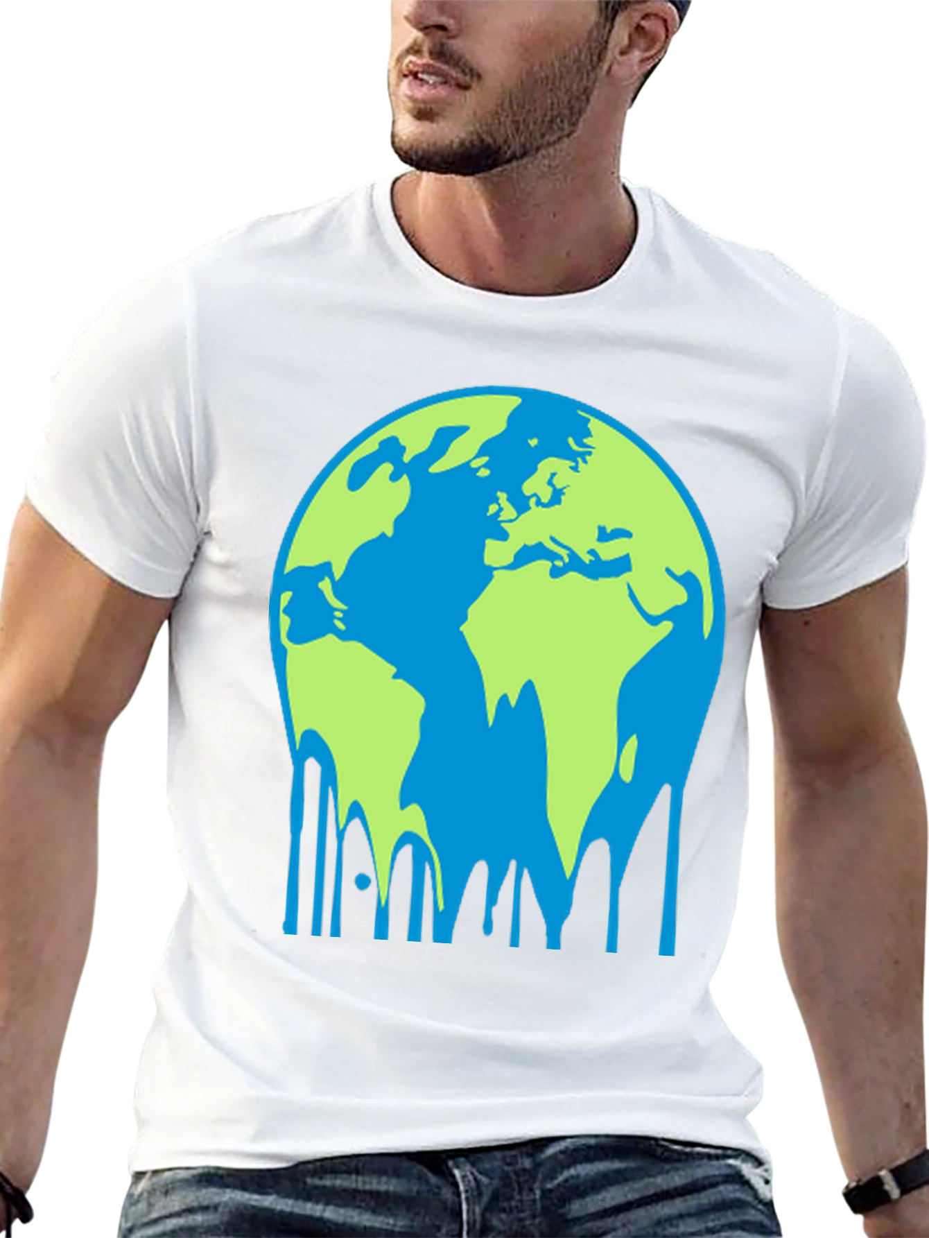 Melting Earth Graphic Tee - Global Warming Awareness