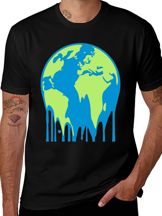 Melting Earth Graphic Tee - Global Warming Awareness