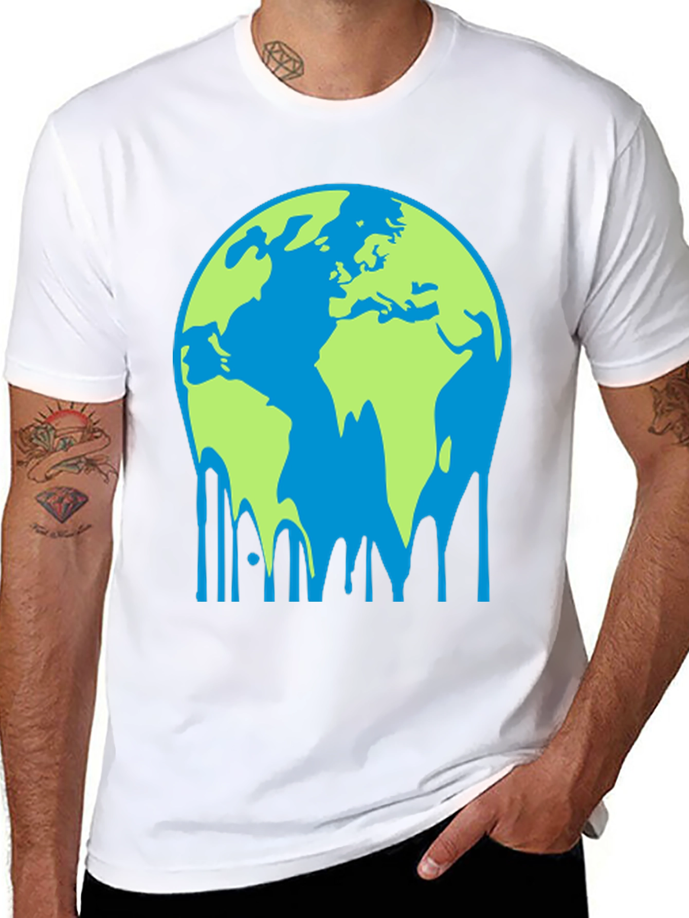 Melting Earth Graphic Tee - Global Warming Awareness