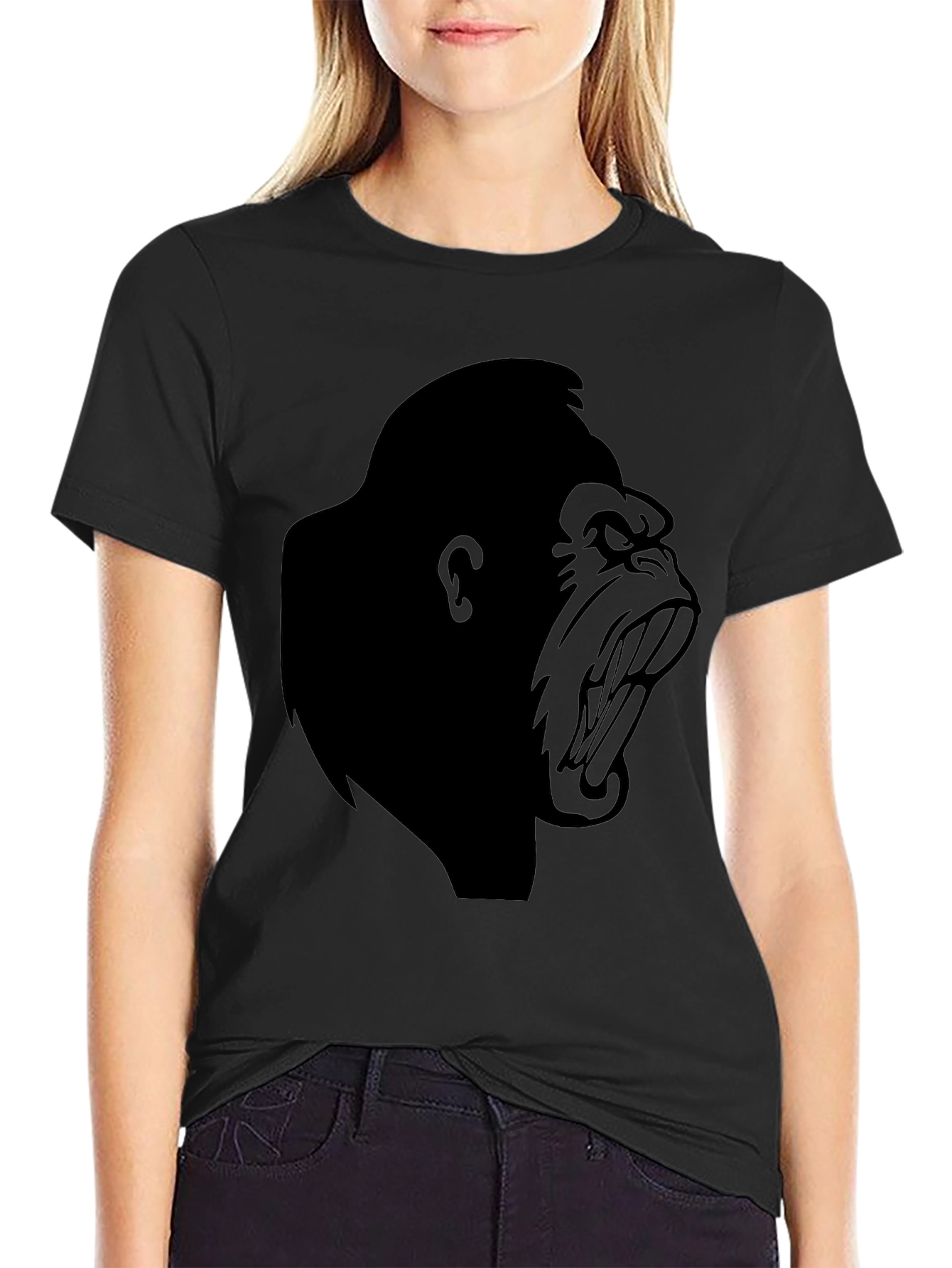 Angry Gorilla Graphic T-Shirt - Black