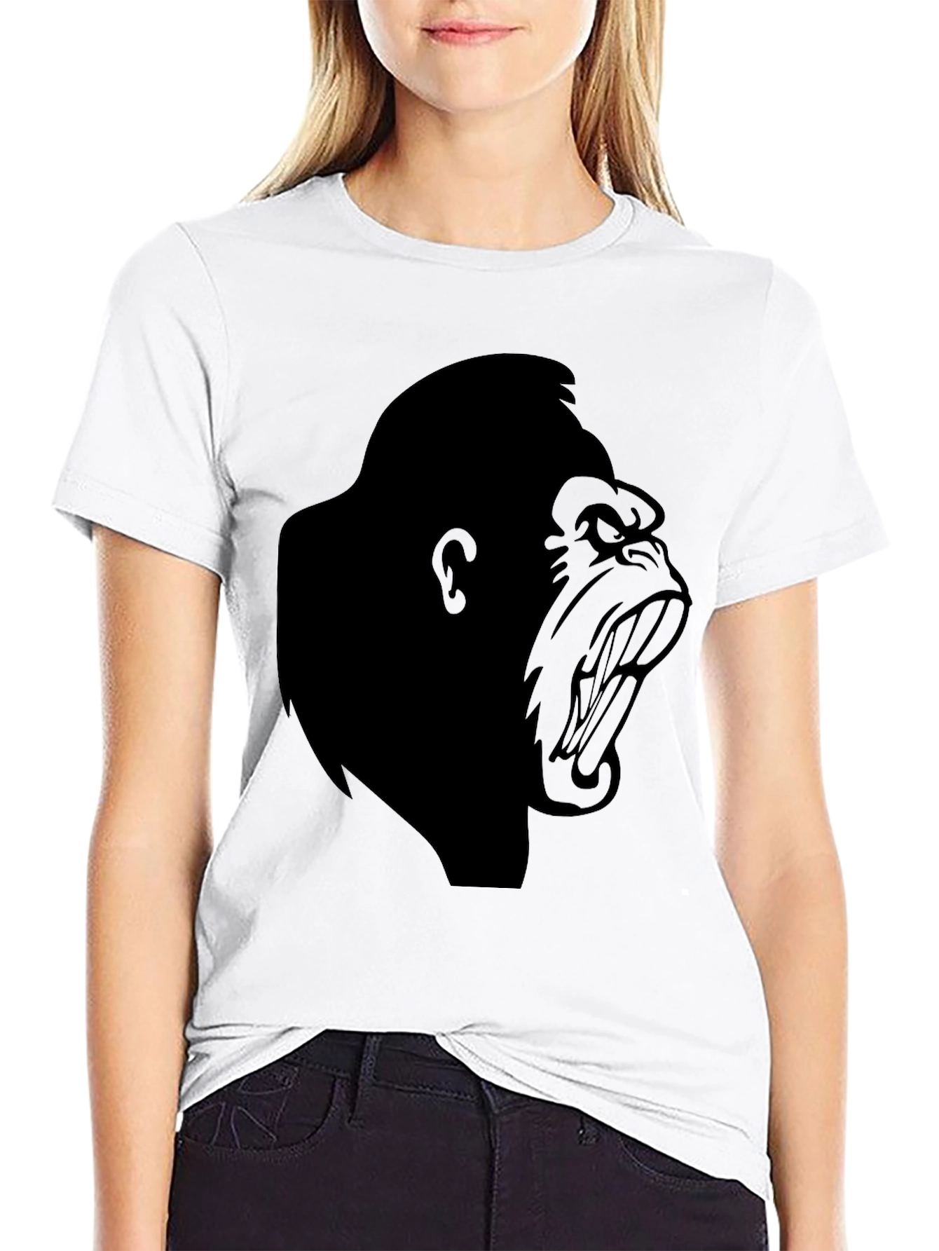 Angry Gorilla Graphic T-Shirt - Black