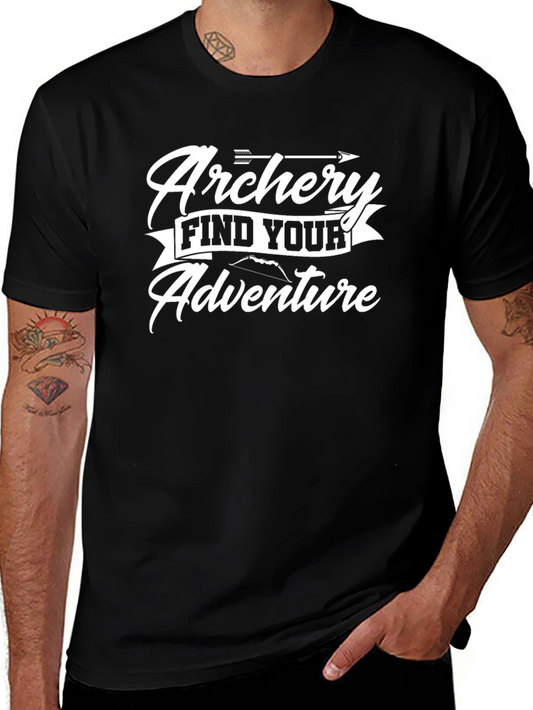 Archery Adventure Graphic Tee - Black Cotton