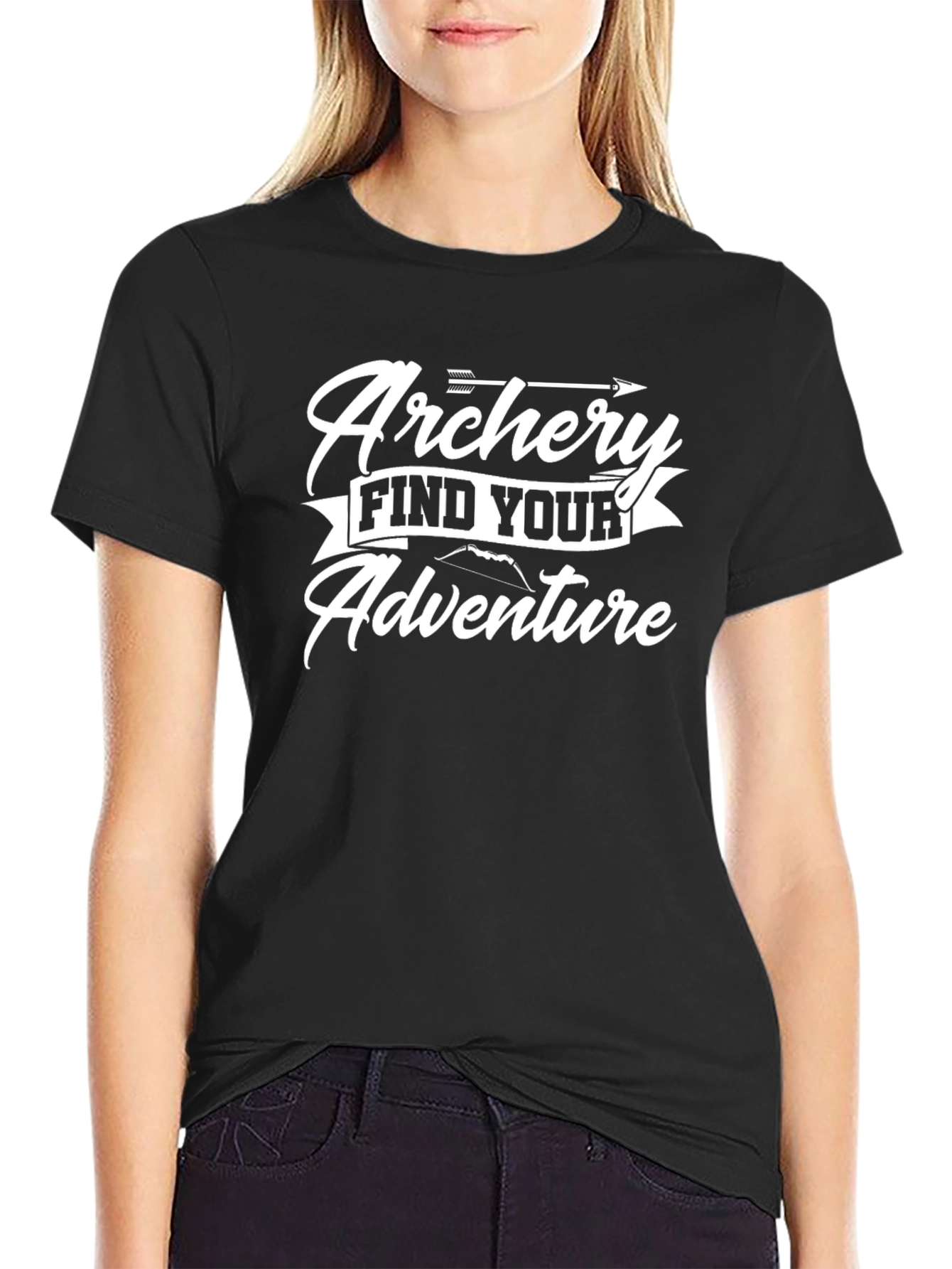 Archery Adventure Graphic Tee - Black Cotton