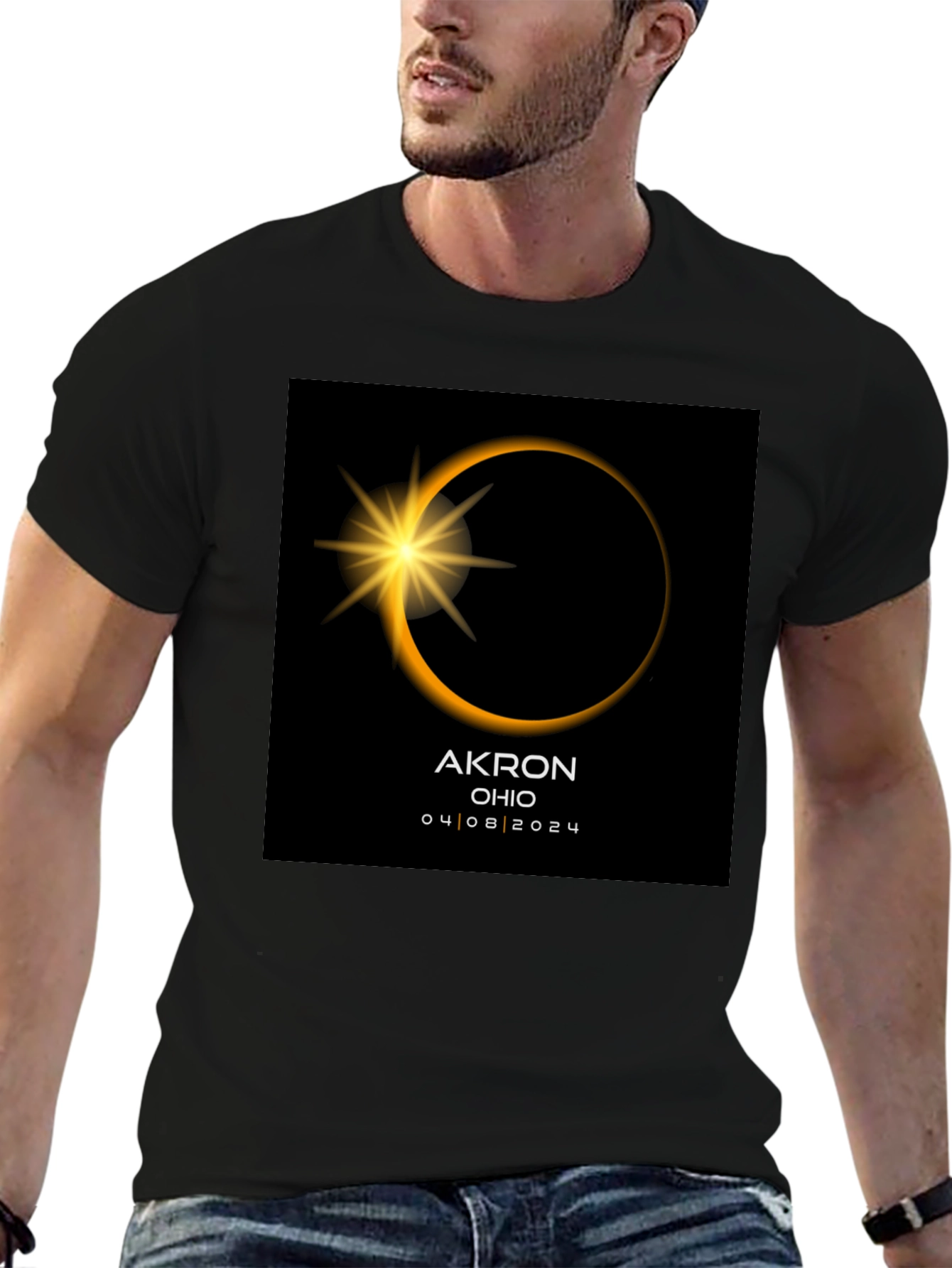 Akron Ohio Eclipse T-Shirt - April 8 2024