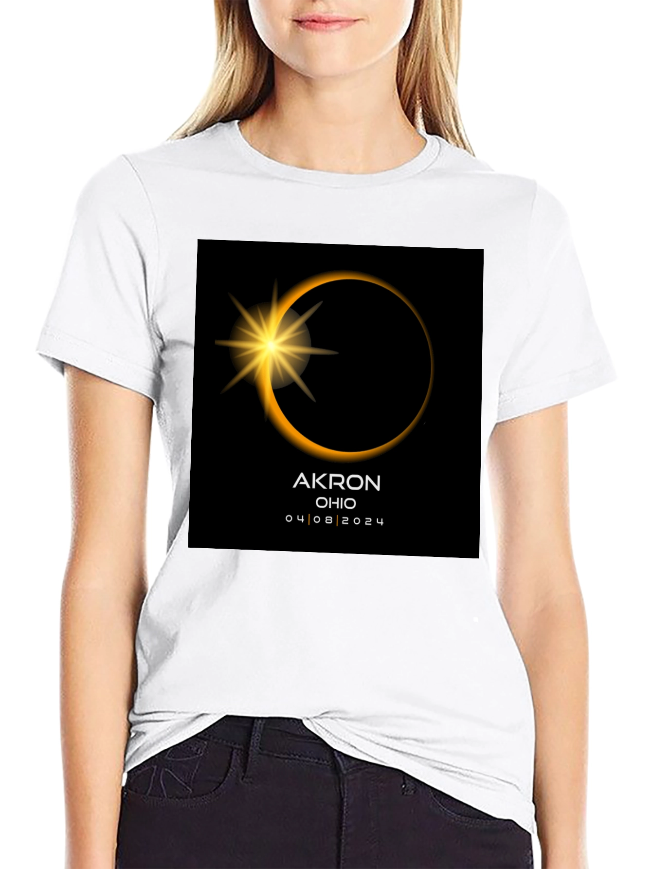 Akron Ohio Eclipse T-Shirt - April 8 2024