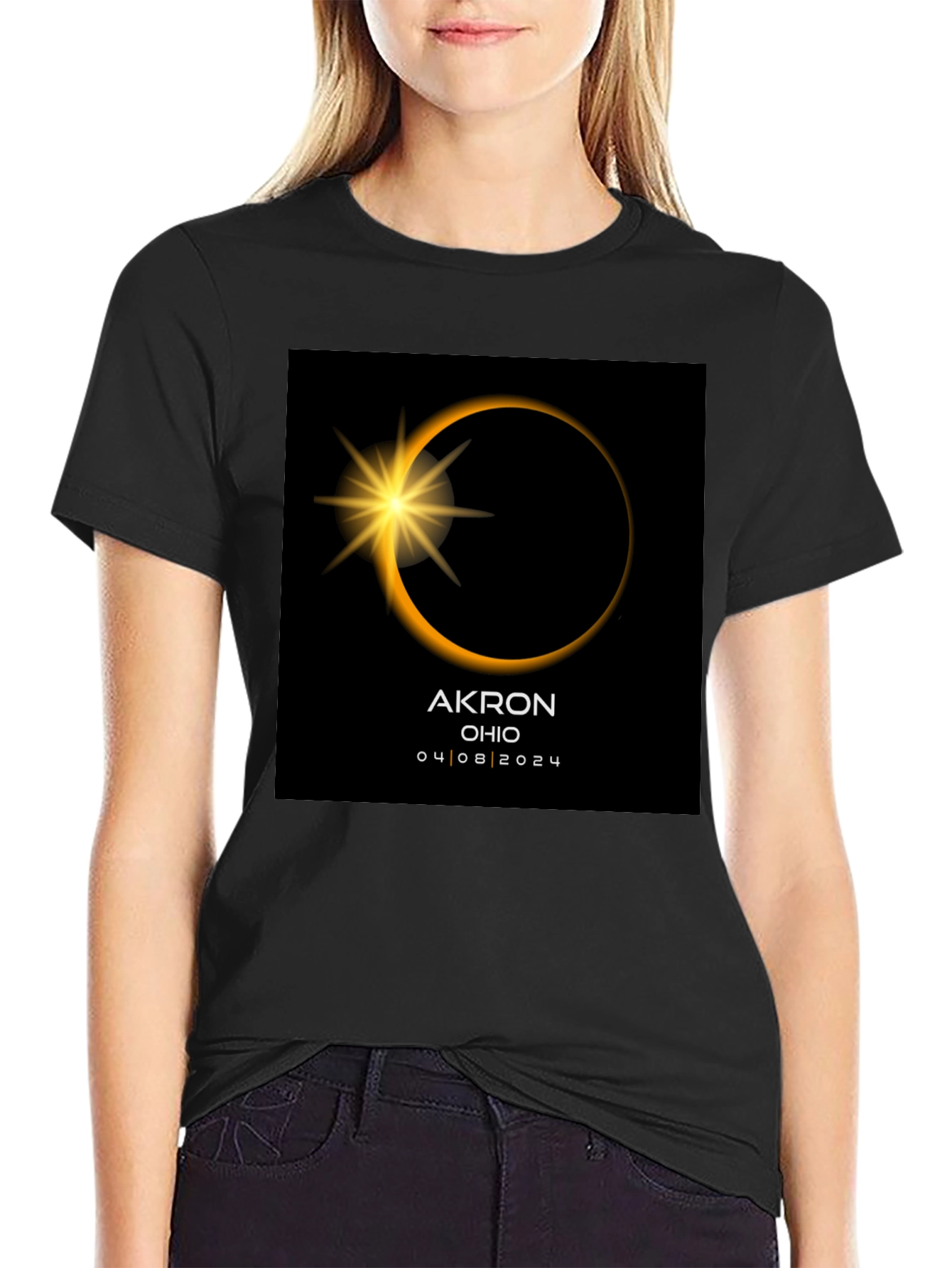 Akron Ohio Eclipse T-Shirt - April 8 2024