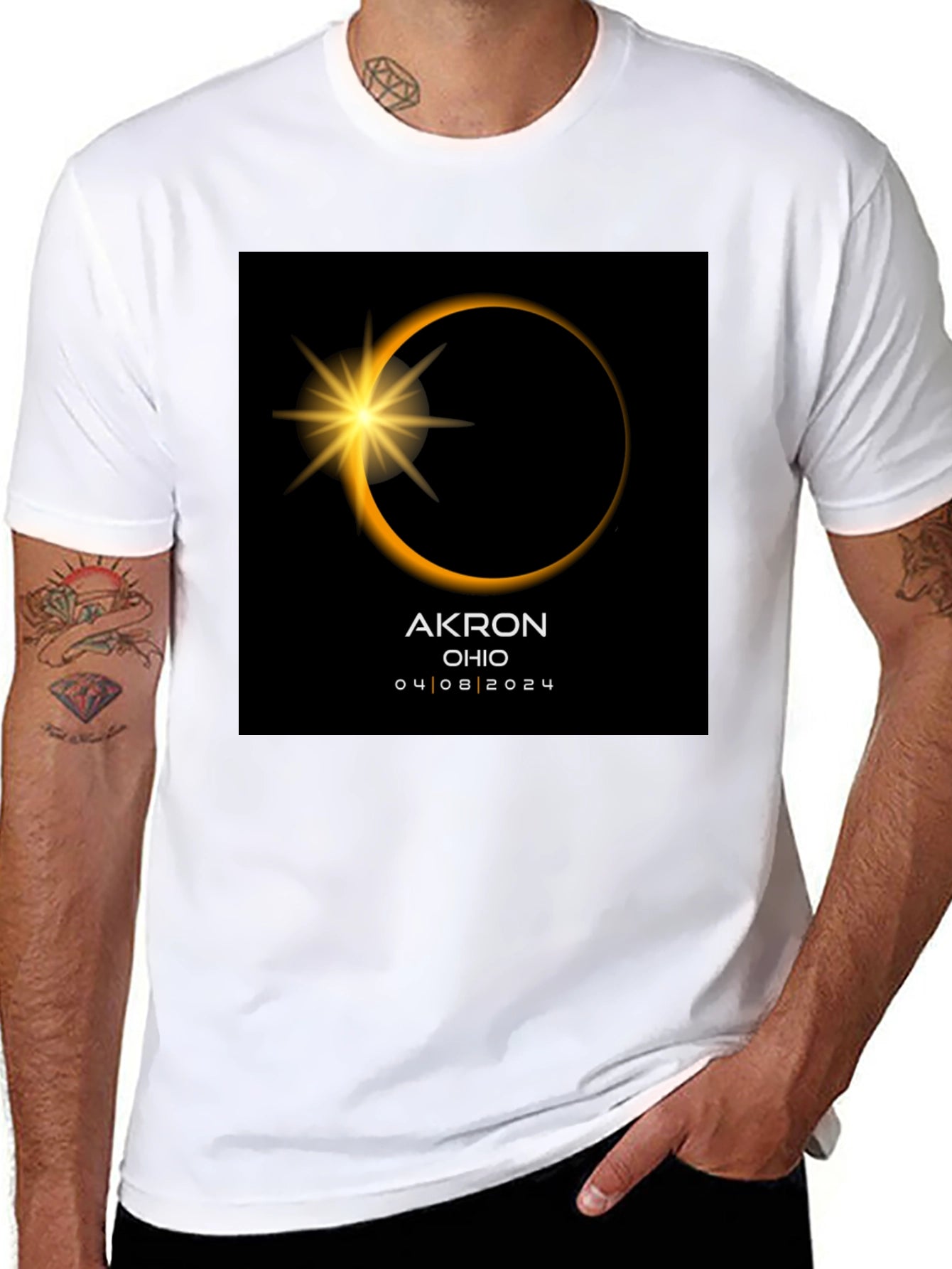 Akron Ohio Eclipse T-Shirt - April 8 2024